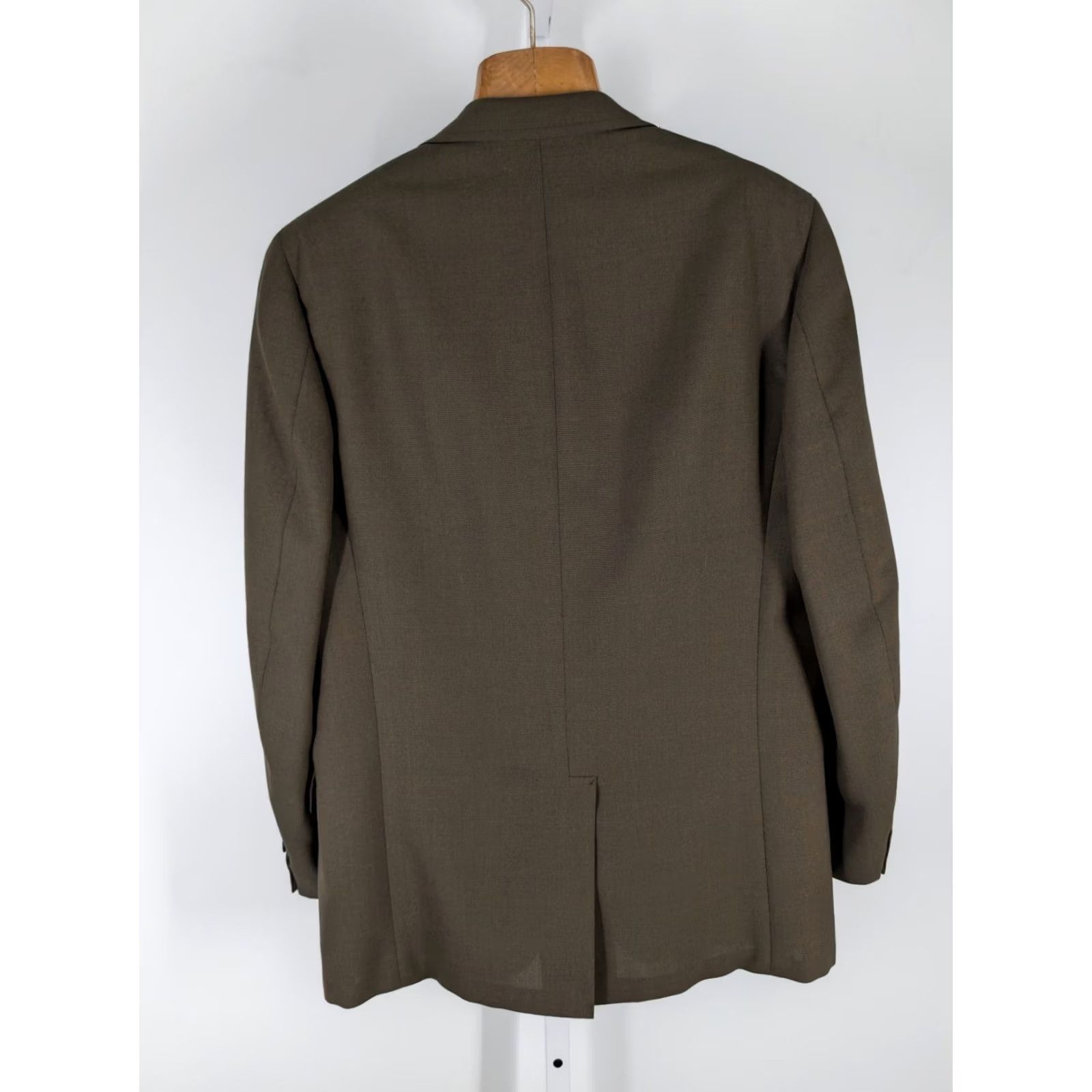 Olive VINTAGE Rogers Peet Company Blazer 38 Olive Brown 60s Union Made USA Ivy League Blazer Mens 38 Short Atomic Green 3-Button Front Size 38R - 5 Thumbnail
