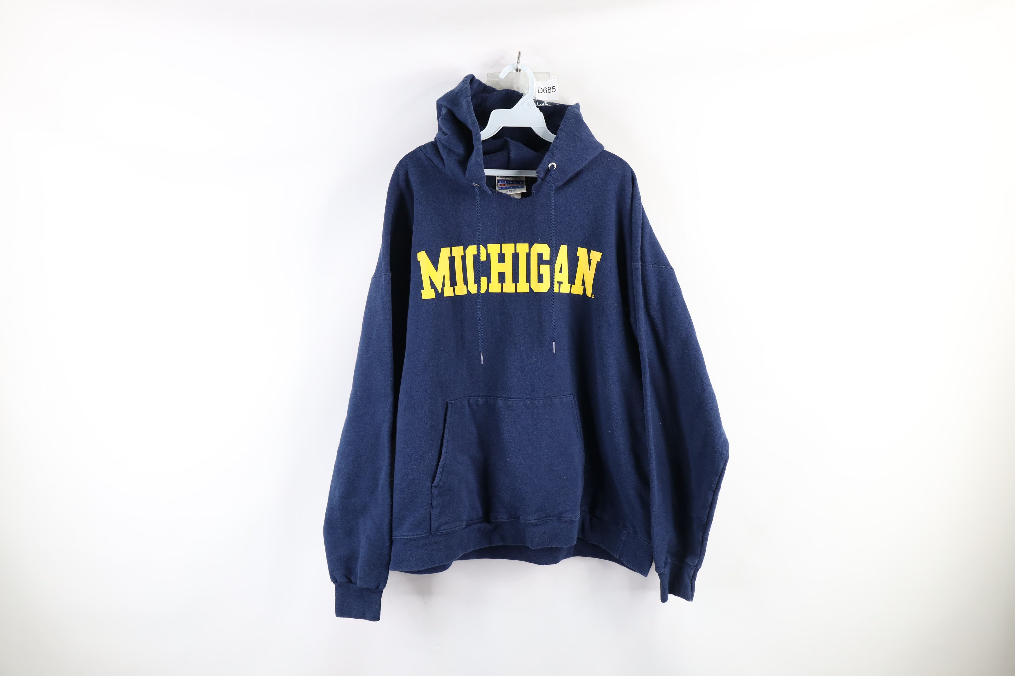 Vintage Vintage 90s Out University of Michigan Hoodie Sweatshirt Size US L / EU 52-54 / 3 - 1 Thumbnail