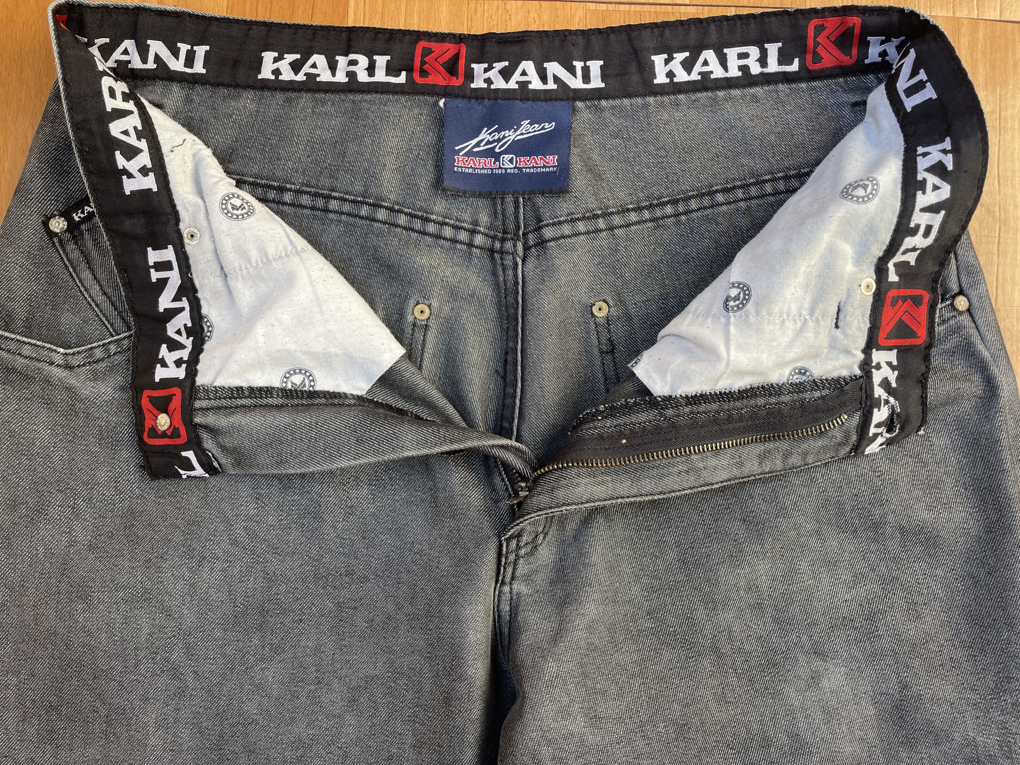 Karl Kani KARL KANI jeans shiny vintage baggy jeans silver metallic 34 Size US 34 / EU 50 - 13 Thumbnail