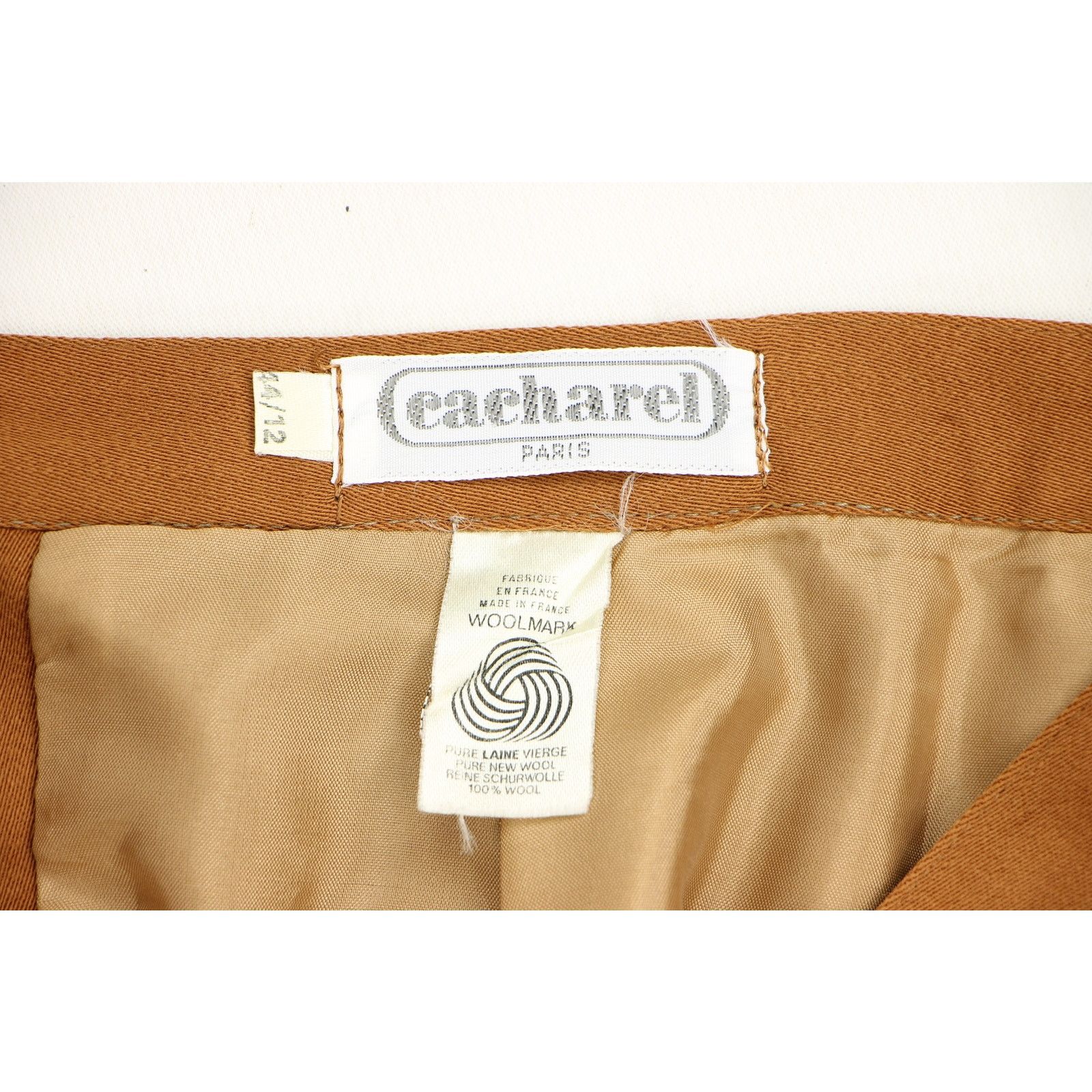 Cacharel Cacharel Retro Mod Brown Wool Skirt 27 Size 27" / US 4 / IT 40 - 4 Thumbnail