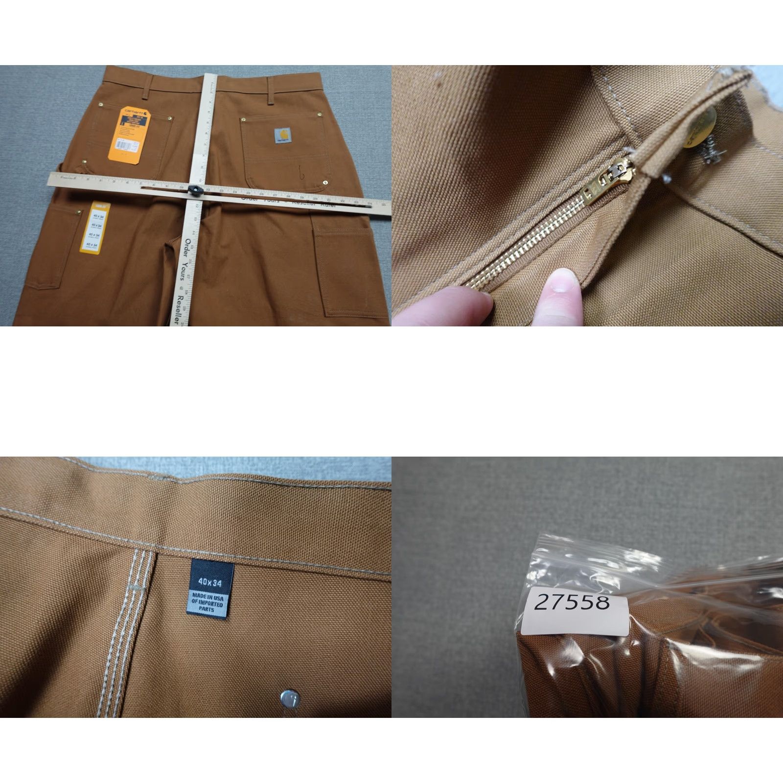 Carhartt VINTAGE Carhartt Double Knee Pants Mens 40x34 Brown Duck Canvas Carpenter Work USA NWT Size US 40 / EU 56 - 8 Thumbnail