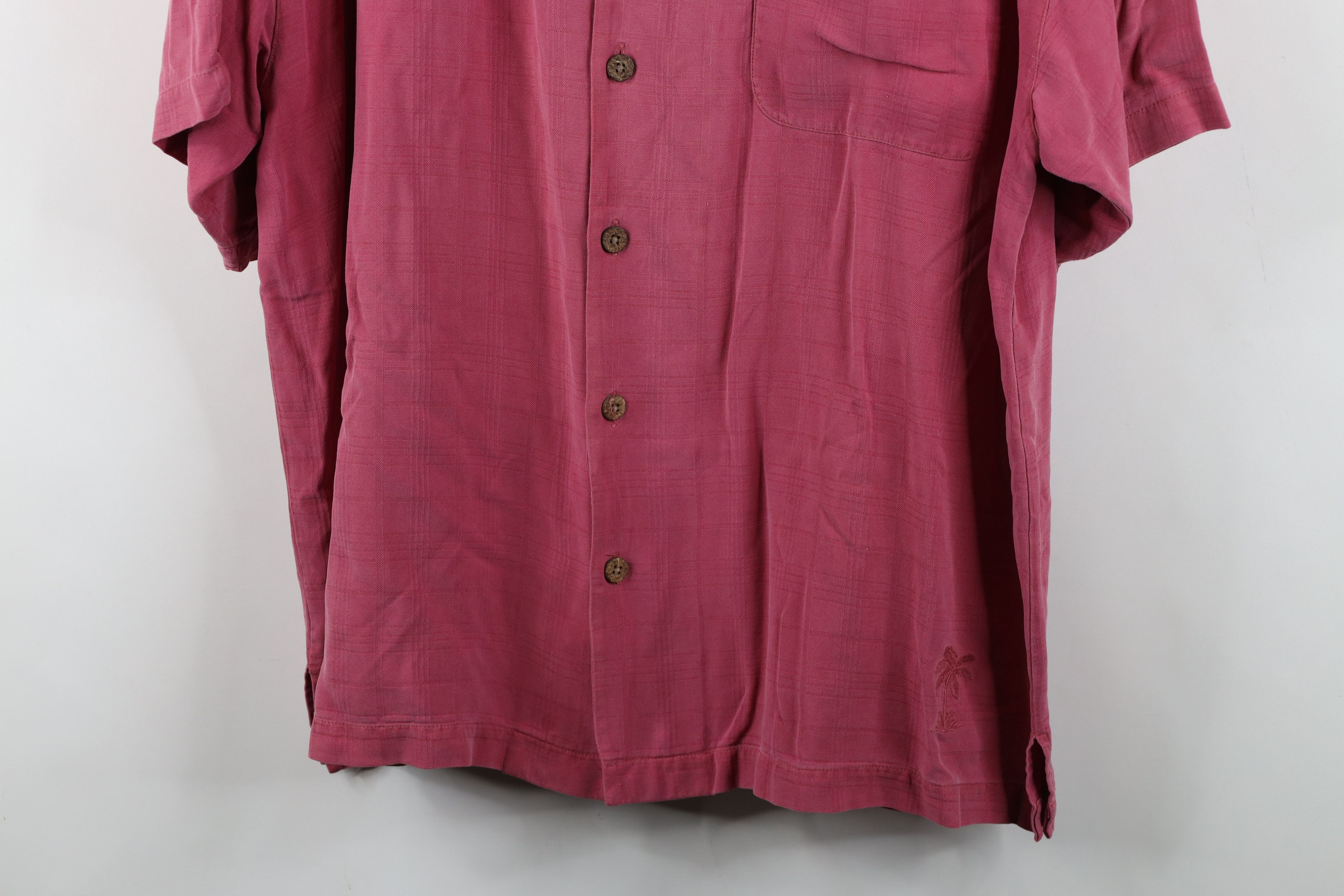 Tommy Bahama Vintage 90s Tommy Bahama Loop Collar Camp Button Shirt Red Size US XL / EU 56 / 4 - 3 Thumbnail