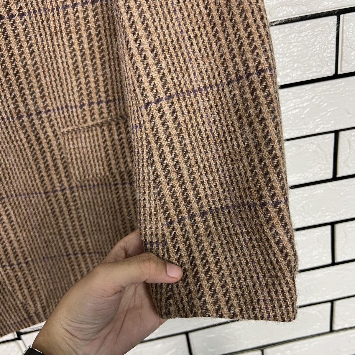 Polo Ralph Lauren Vintage POLO RALPH LAUREN Checked Wool Blazer #4127-C187 Size 42R - 7 Thumbnail
