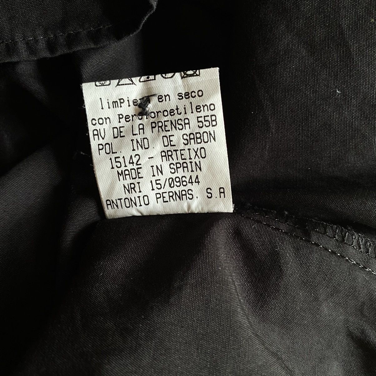 Designer ANTONIO PERNAS Black Short-Sleeve Collared Blouse Size XS / US 0-2 / IT 36-38 - 7 Thumbnail