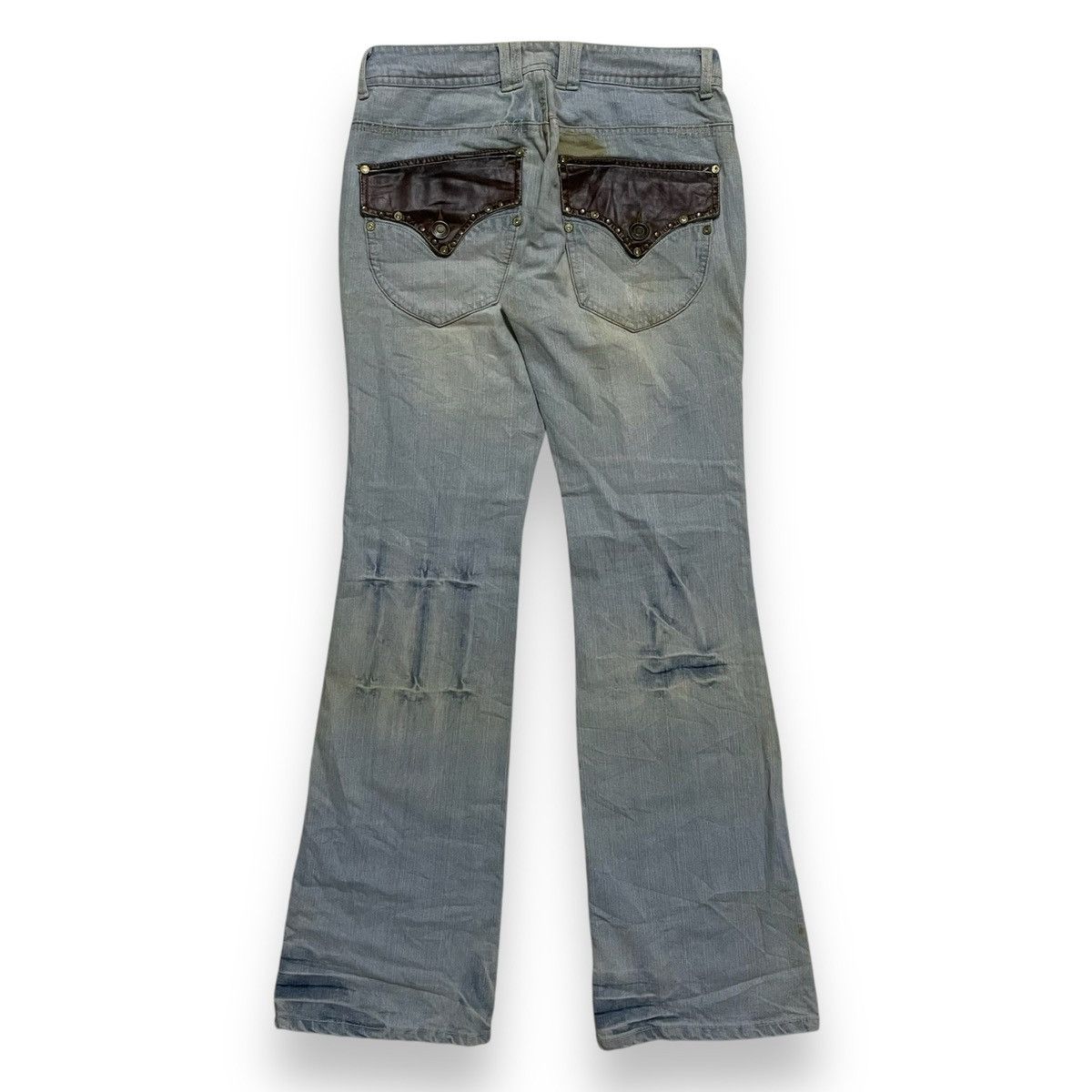 If Six Was Nine JAPANES BRAND INDECENT FLARED DENIM JEANS Size US 30 / EU 46 - 9 Thumbnail