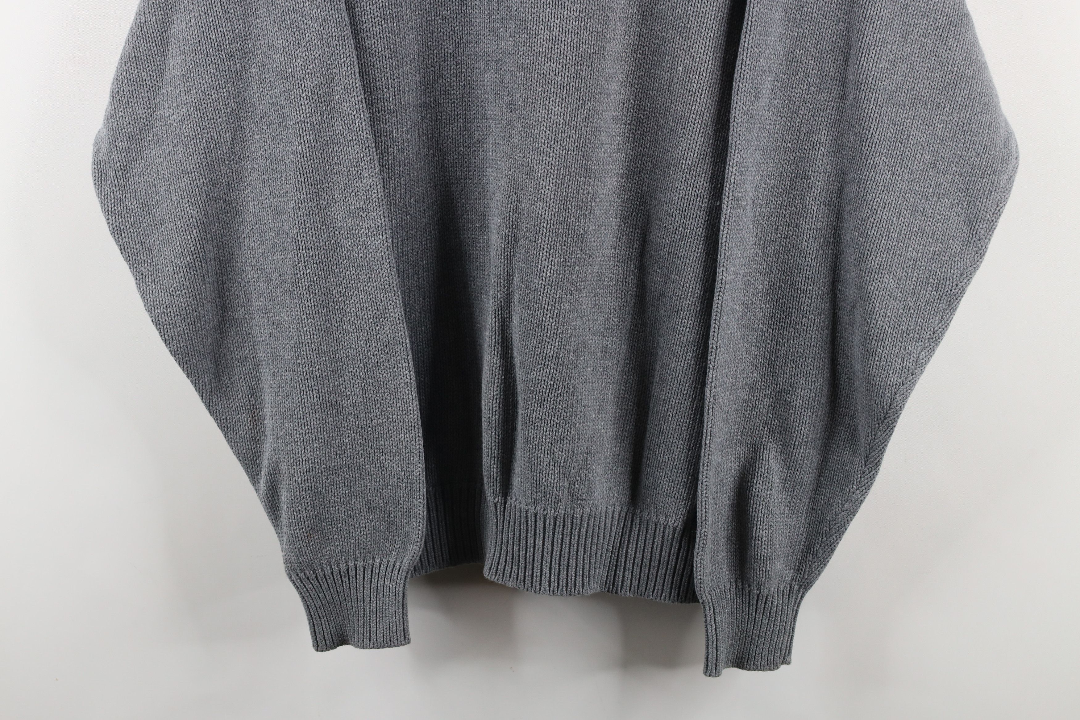 Vintage Vintage 90s Streetwear Cotton Knit Crewneck Sweater Gray Size US XL / EU 56 / 4 - 3 Thumbnail