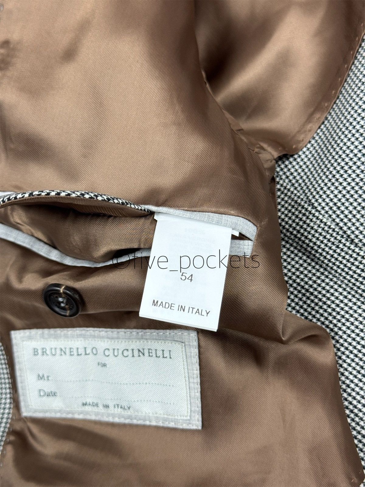 Brunello Cucinelli NEW Brunello Cucinelli Houndstooth Mens Sport Coat Blazer Size 44R - 11 Thumbnail