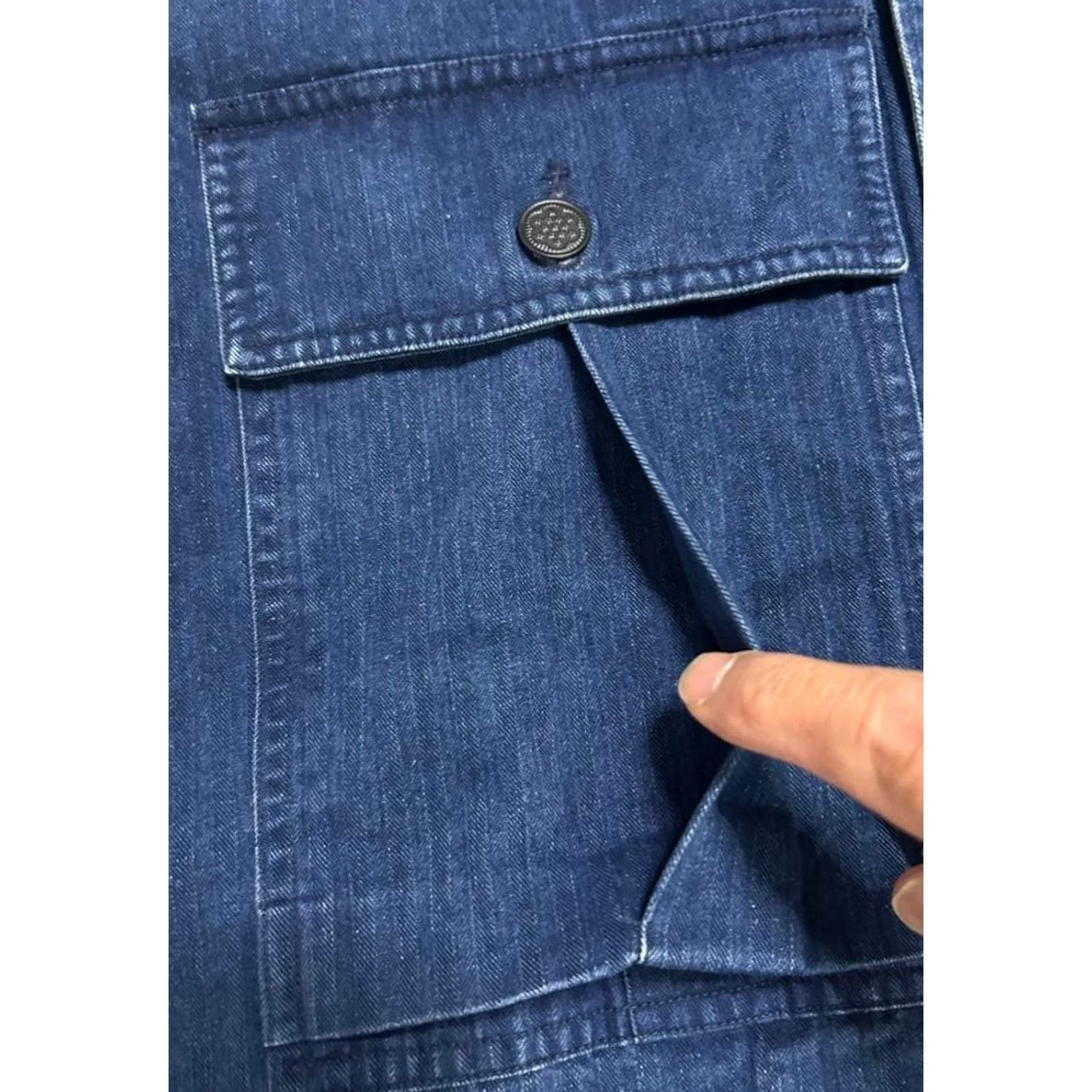 Ralph Lauren RRL Ralph Lauren Indigo Herringbone Coverall Jacket Size S Blue Used Men Size US 29 - 4 Thumbnail