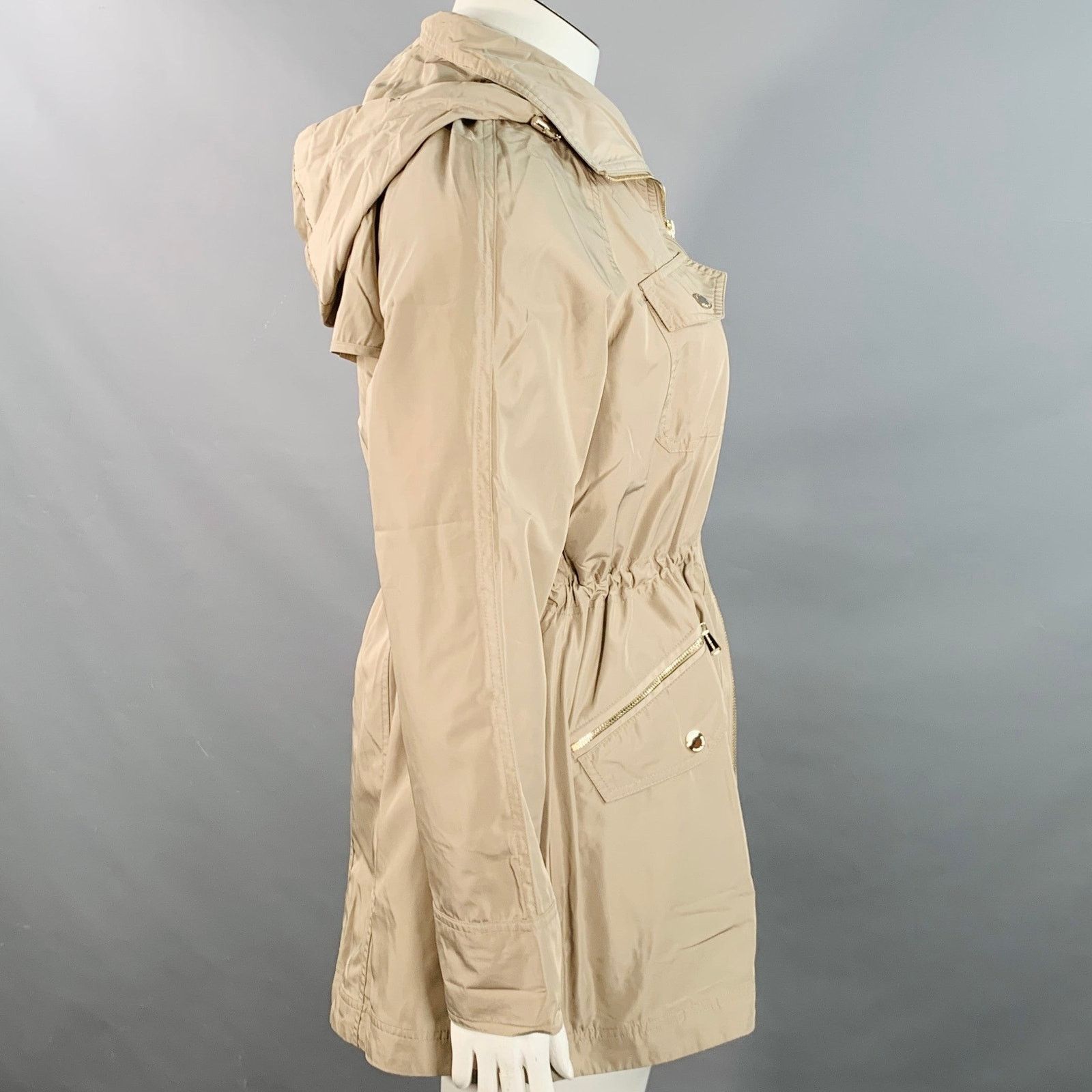 Michael Kors MICHAEL by MICHAEL KORS Size L Beige Polyester Hooded Jacket Size L / US 10 / IT 46 - 2 Thumbnail