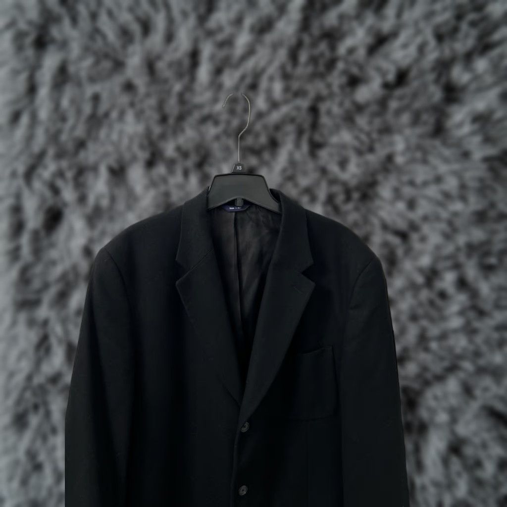 J.Crew VINTAGE J. Crew Blazer Mens 42L Black Wool Acetate 3-Button Notch Lapel Double-Vented Regular Size 42R - 1 Thumbnail