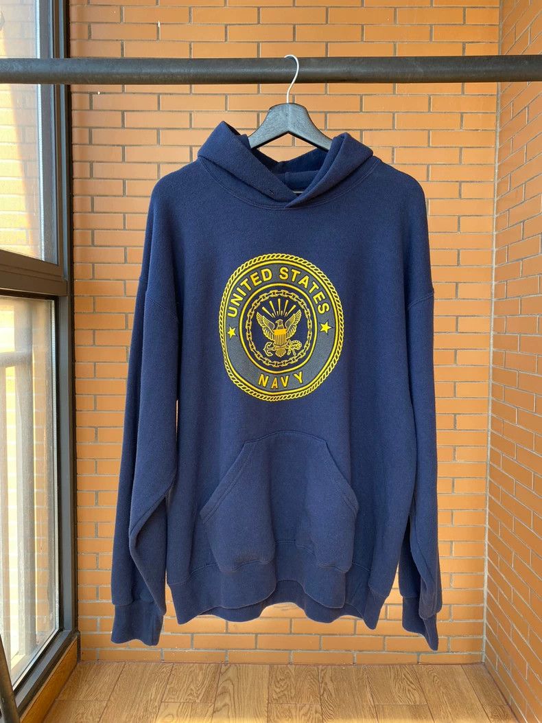 Vintage NAVY hoodie 90s 2505-Nextarrow Size US L / EU 52-54 / 3 - 1 Thumbnail