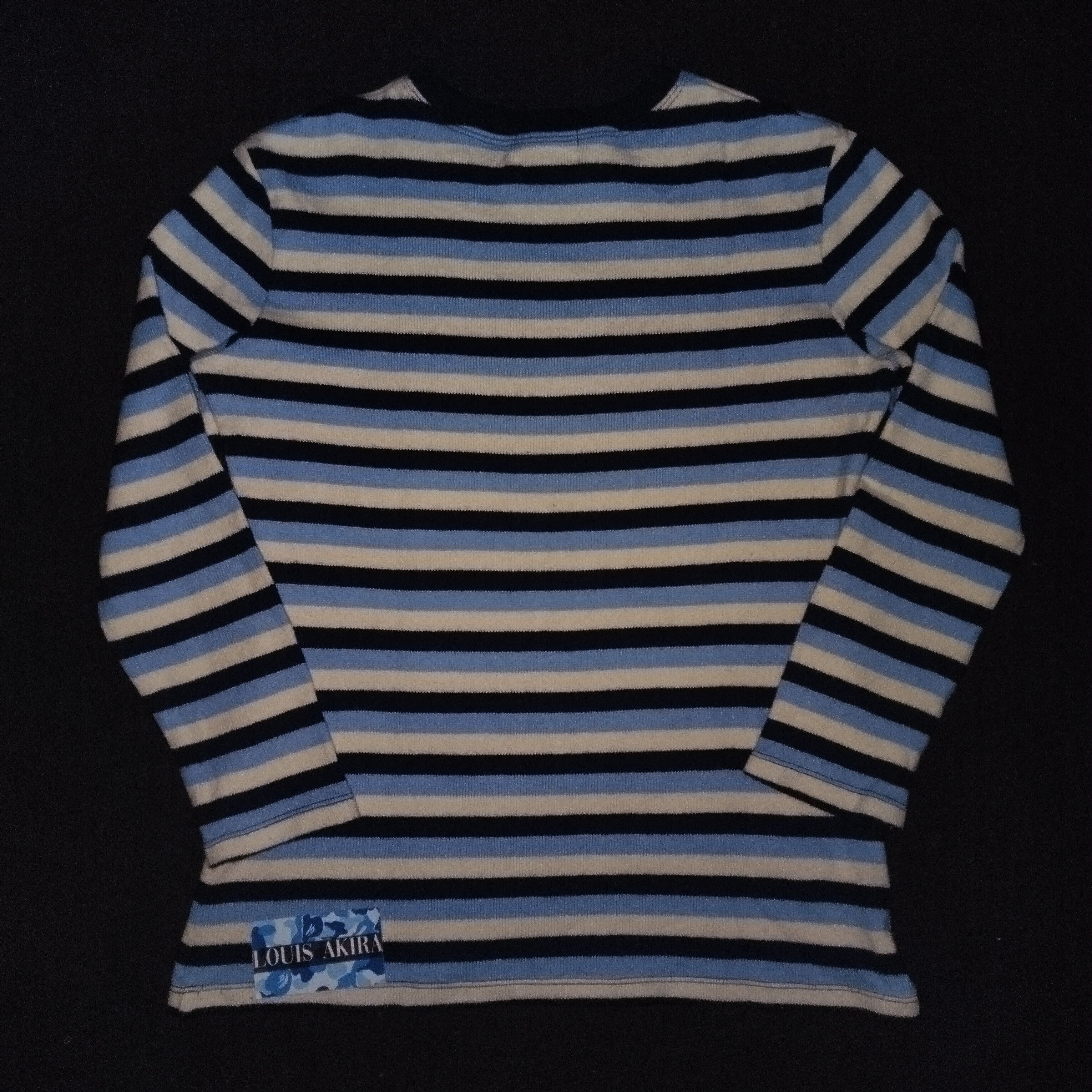 Bape Vintage BAPY by A Bathing Ape Ribbed Stripe Knit Tee Size S / US 4 / IT 40 - 4 Thumbnail