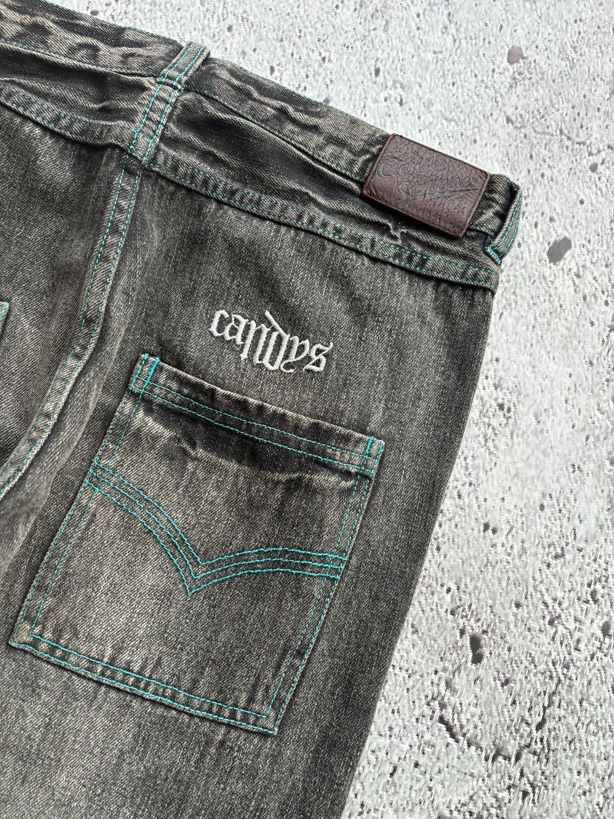 Hysteric Glamour Y2k Distressed Denim Candy Stripper Jeans Size US 32 / EU 48 - 3 Thumbnail