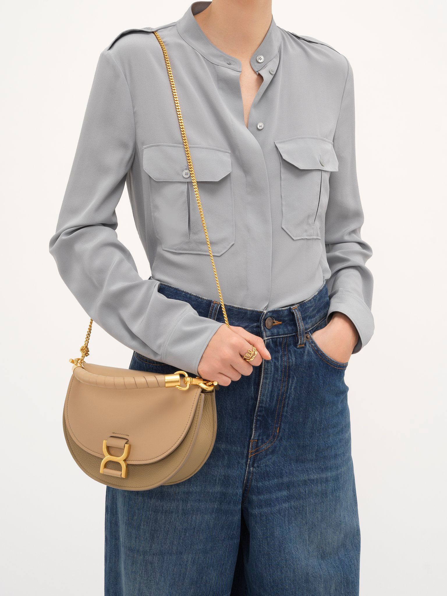Chloe o1loc1c10425 Size: OS / Marci Chain Flap Bag in Argil Brown Size ONE SIZE - 3 Thumbnail