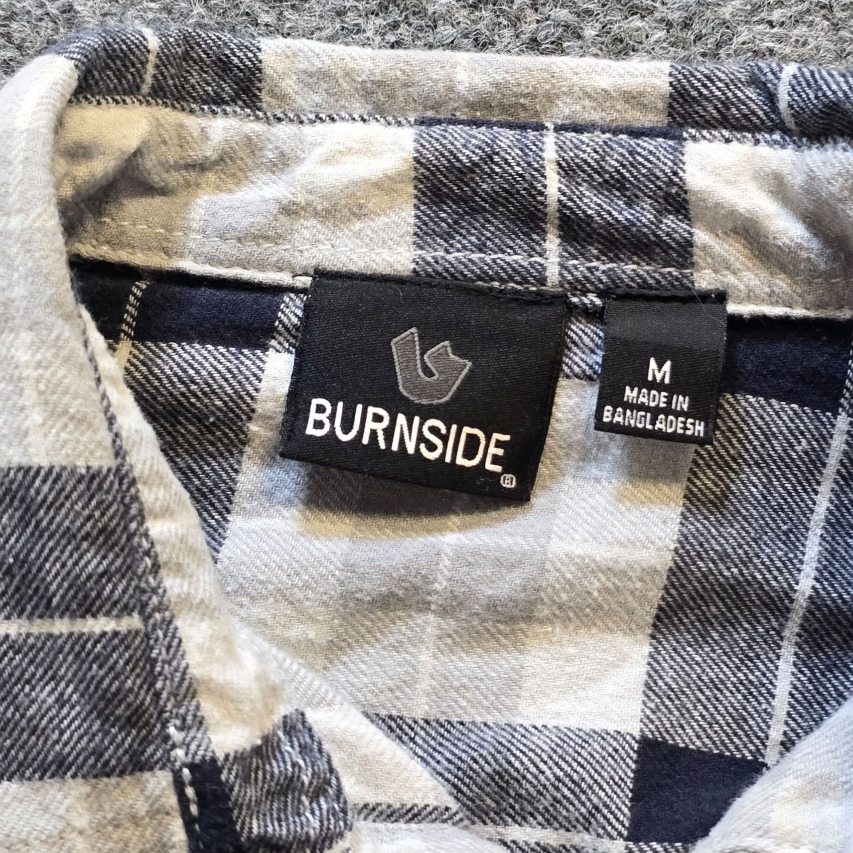 Burnside Burnside Shirt Mens Medium Gray Plaid Flannel Pearl Snap Button-Up Casual Outdoors Shirt Size US M / EU 48-50 / 2 - 3 Thumbnail