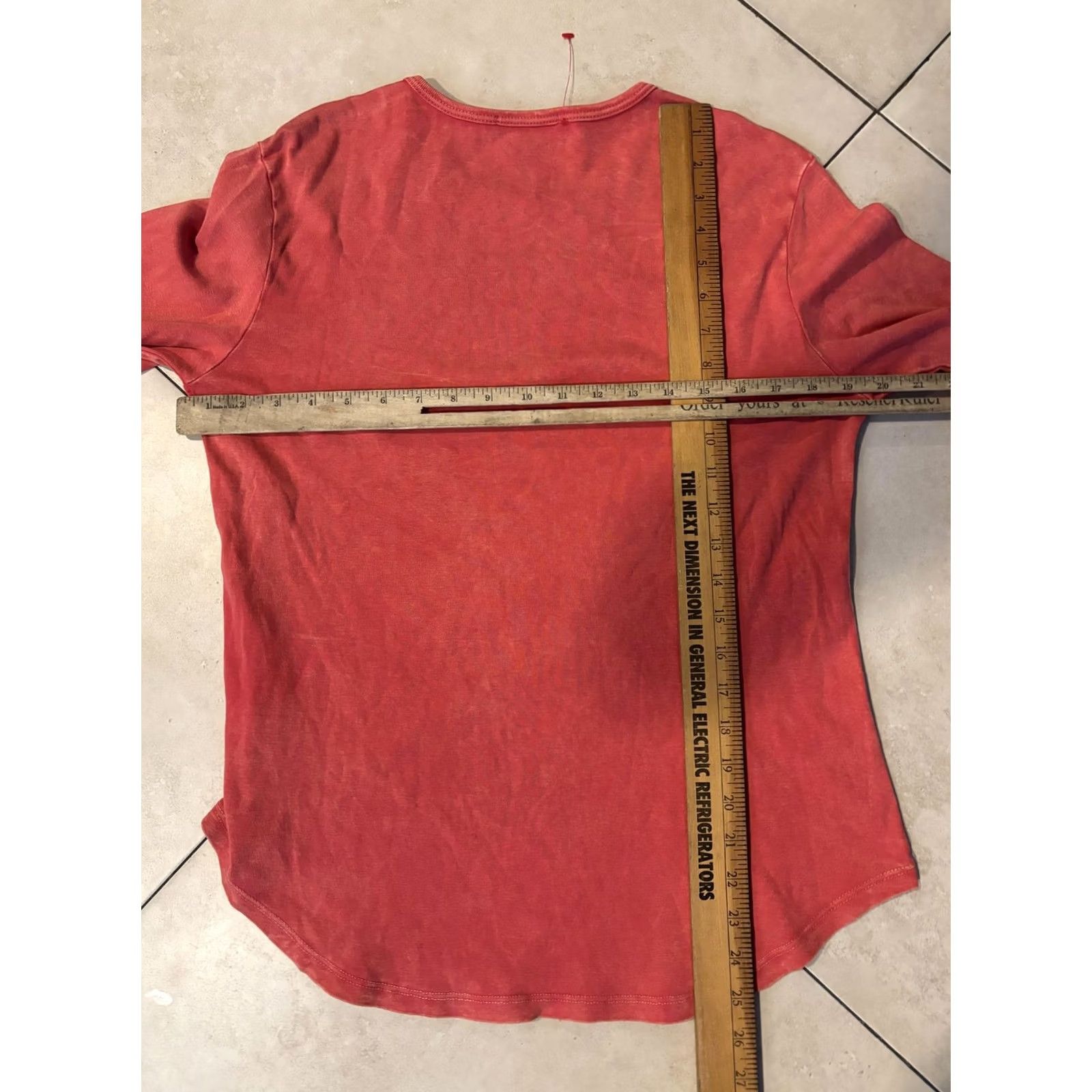Vintage Jess & Jane Shirt Womens S Red Abstract Print 3/4 Sleeve Top Made USA Size S / US 4 / IT 40 - 5 Thumbnail