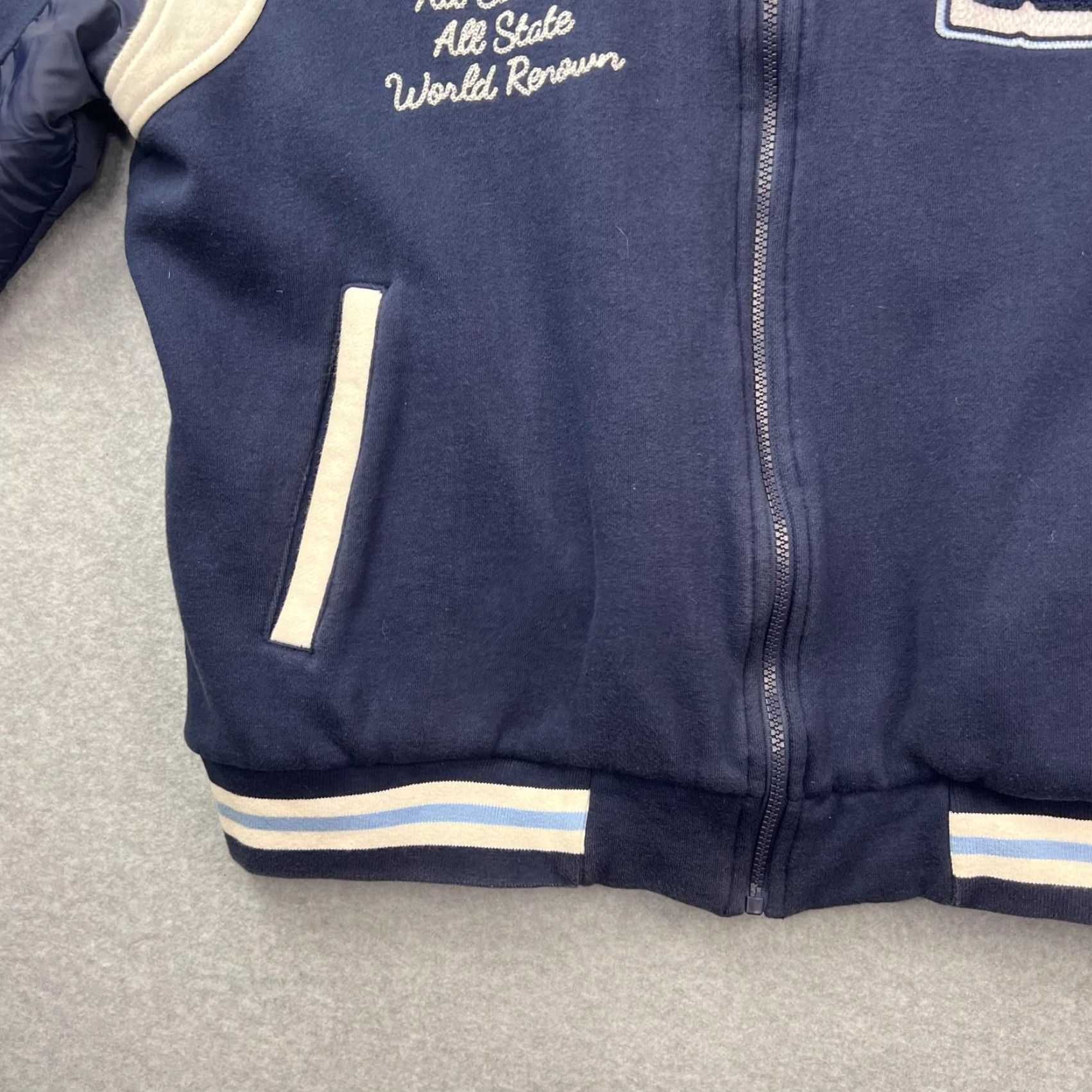 Vintage Staple Pigeon Jacket Mens XL Navy Varsity College Embroidered S 75 Bomber Zip Full-Zip Letterman Size US XL / EU 56 / 4 - 7 Thumbnail