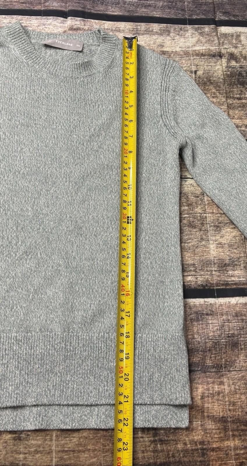 Everlane Everlane Sweater Womens 2XS Cotton Crew Neck Knit Green Size XXS / US 00 / IT 34 - 8 Thumbnail