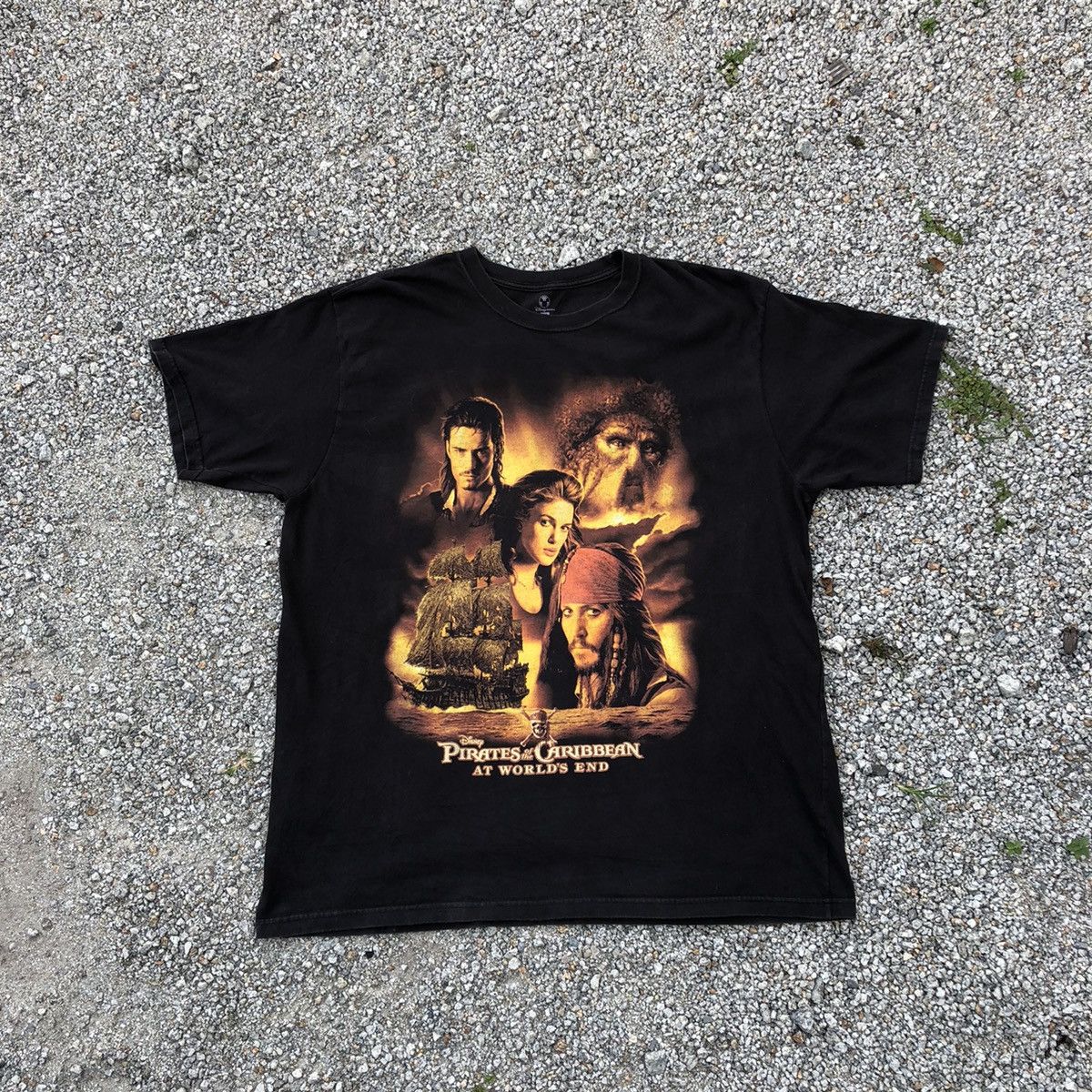 Vintage Vintage Pirates Of The Caribbean Movie Promo T Shirt Size US XL / EU 56 / 4 - 2 Thumbnail