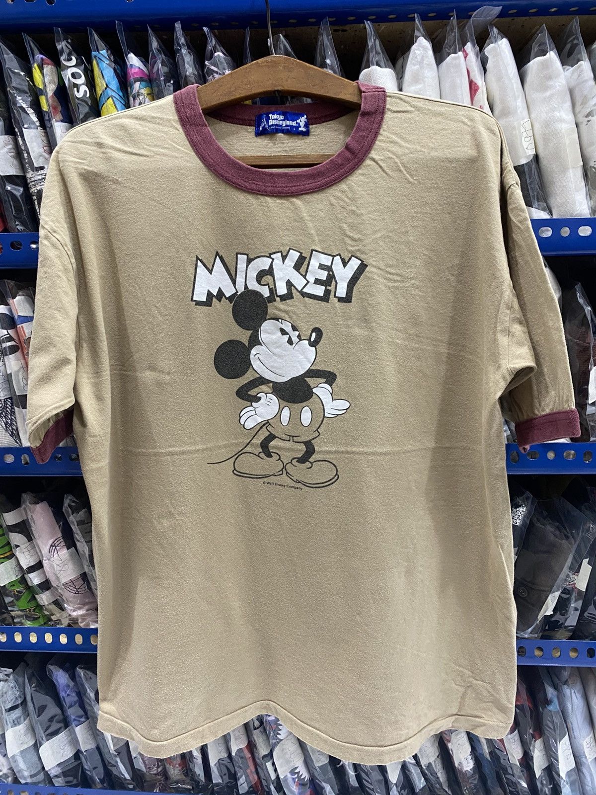 Disney VINTAGE MICKEY MOUSE RINGER TSHIRT Size US L / EU 52-54 / 3 - 1 Thumbnail