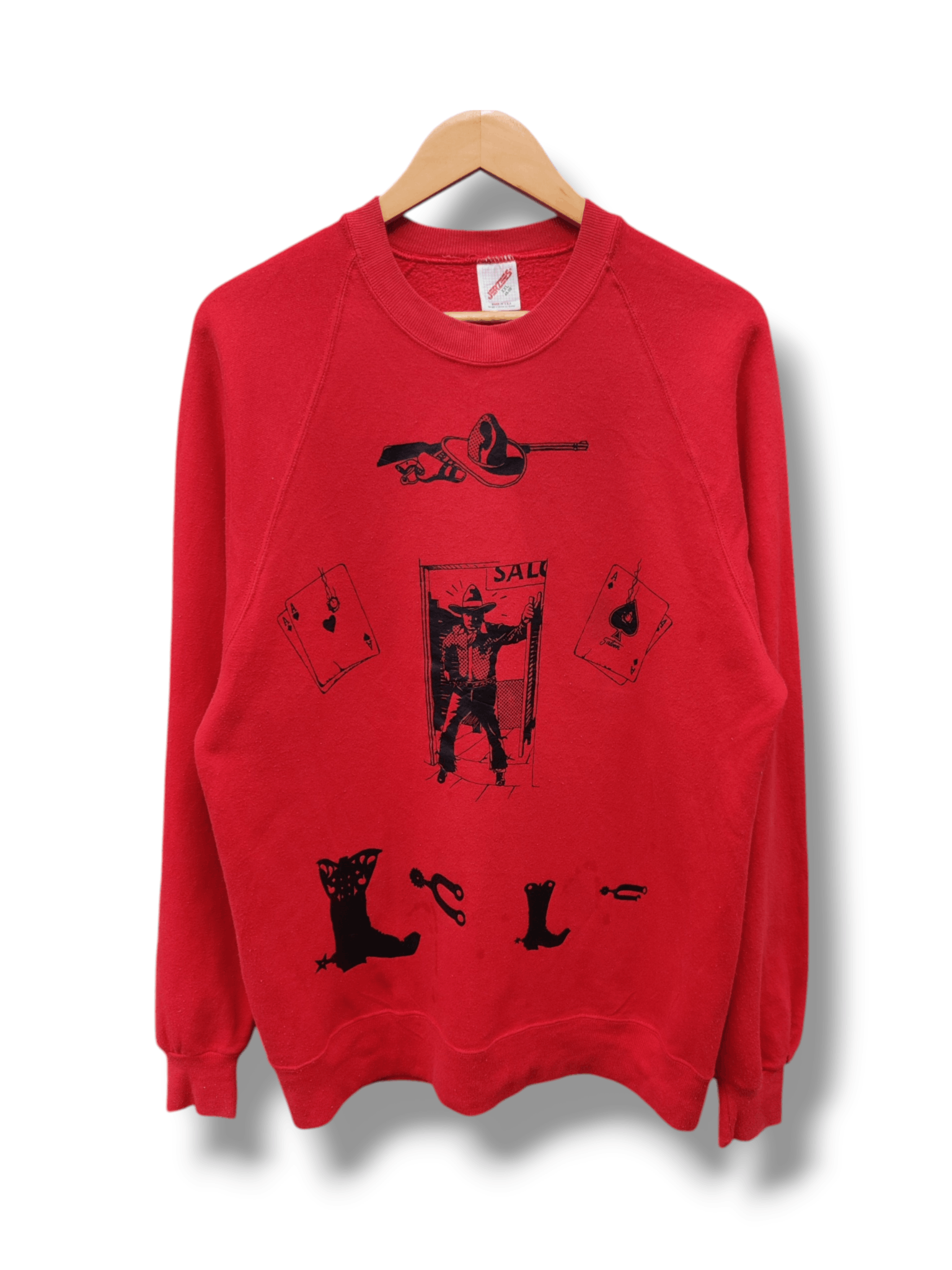 Vintage Vintage Western Cowboy Spades Aces Sweatshirt Size US XXL / EU 58 / 5 - 1 Thumbnail