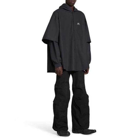 トップス BALENCIAGA UNITY SPORTS ICON PATCHED Balenciaga Unity Sports Icon Cropped Oversized Hoodie | Saks Fifth