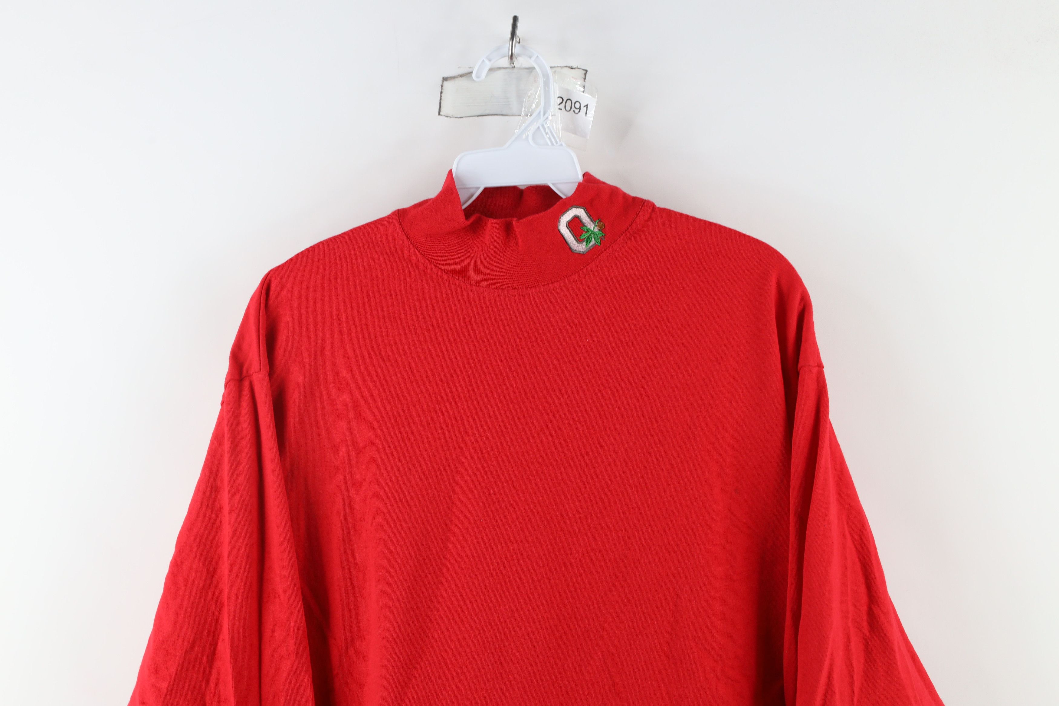 Vintage Vintage 90s University Mock Neck Long Sleeve T-Shirt USA Size US L / EU 52-54 / 3 - 2 Thumbnail