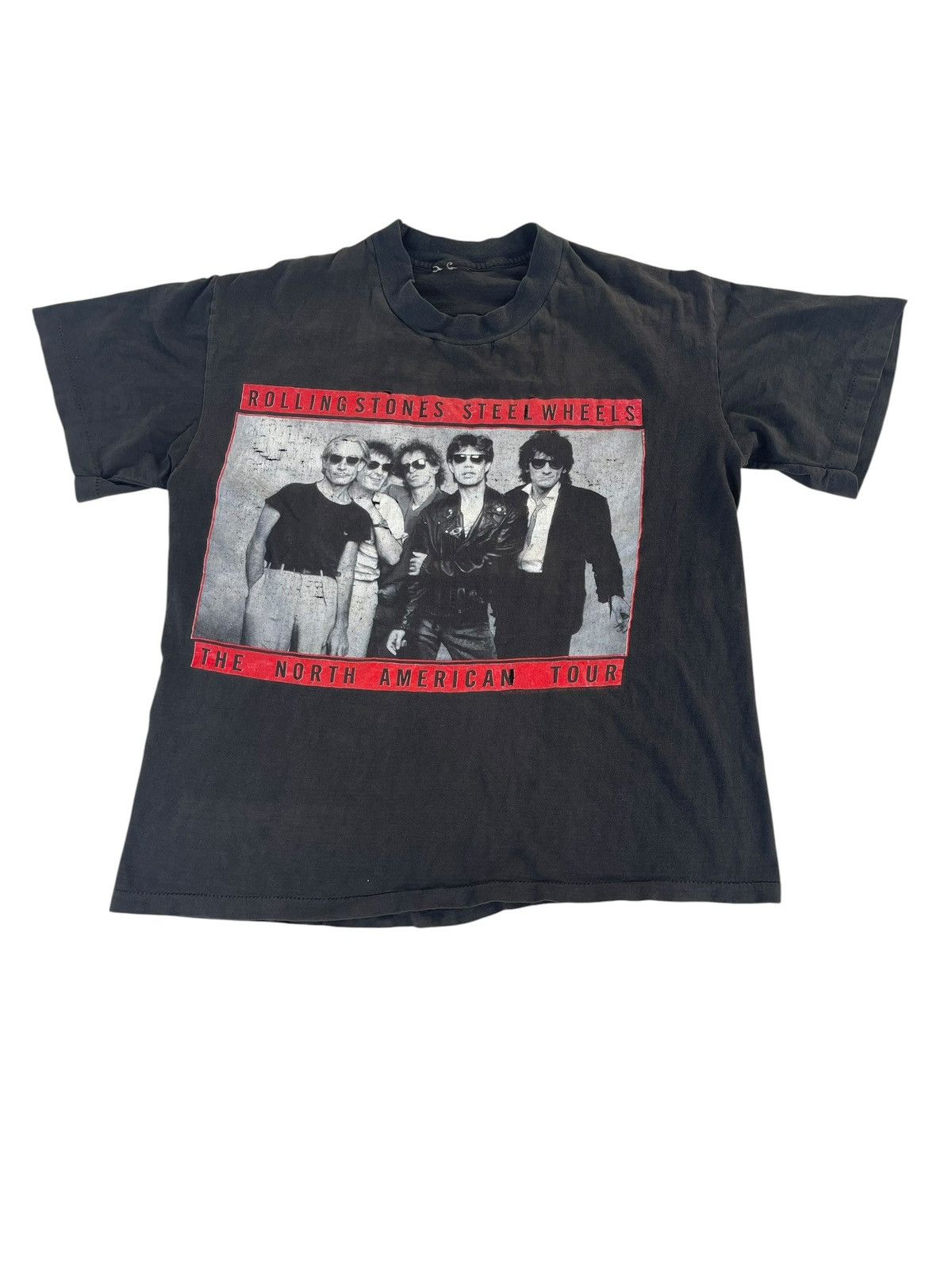 Band Tees Thrashed 1990 Vintage Rolling Stones Distressed Shirt Tee Size US M / EU 48-50 / 2 - 1 Thumbnail