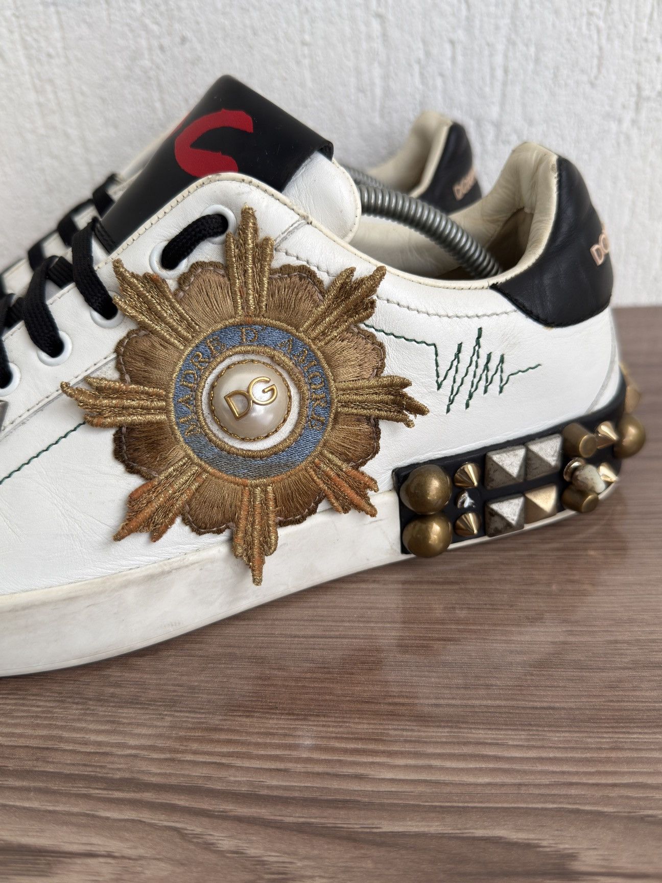 Dolce & Gabbana Portofino embellished studded sneaker Size US 9.5 / EU 42-43 - 5 Thumbnail