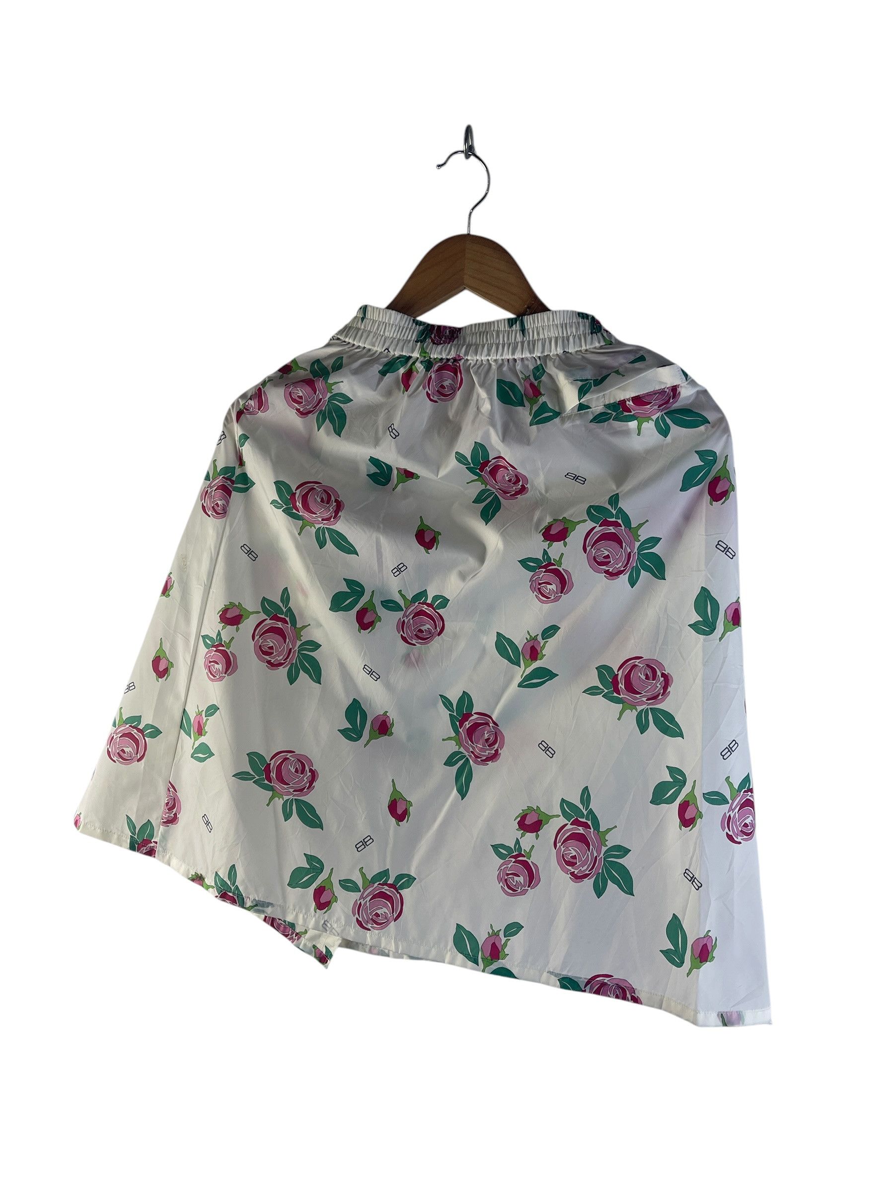 Balenciaga Vintage Balenciaga Sports Floral Wrap Skirt BB Logo Nylon Size 28" / US 6 / IT 42 - 7 Thumbnail