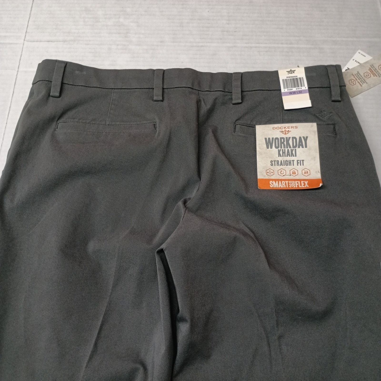Dockers Dockers Workday Khakis Straight Fit Men's 38x32 Gray Stretch Size US 38 / EU 54 - 9 Thumbnail