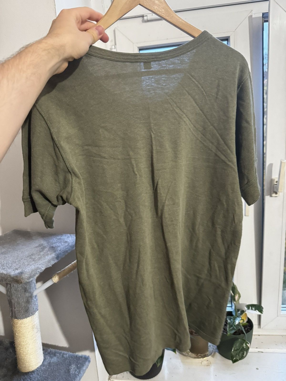 Vintage 70s Vintage Rare Colour Military Green Blank Sweatshirt Crew Size US L / EU 52-54 / 3 - 7 Thumbnail