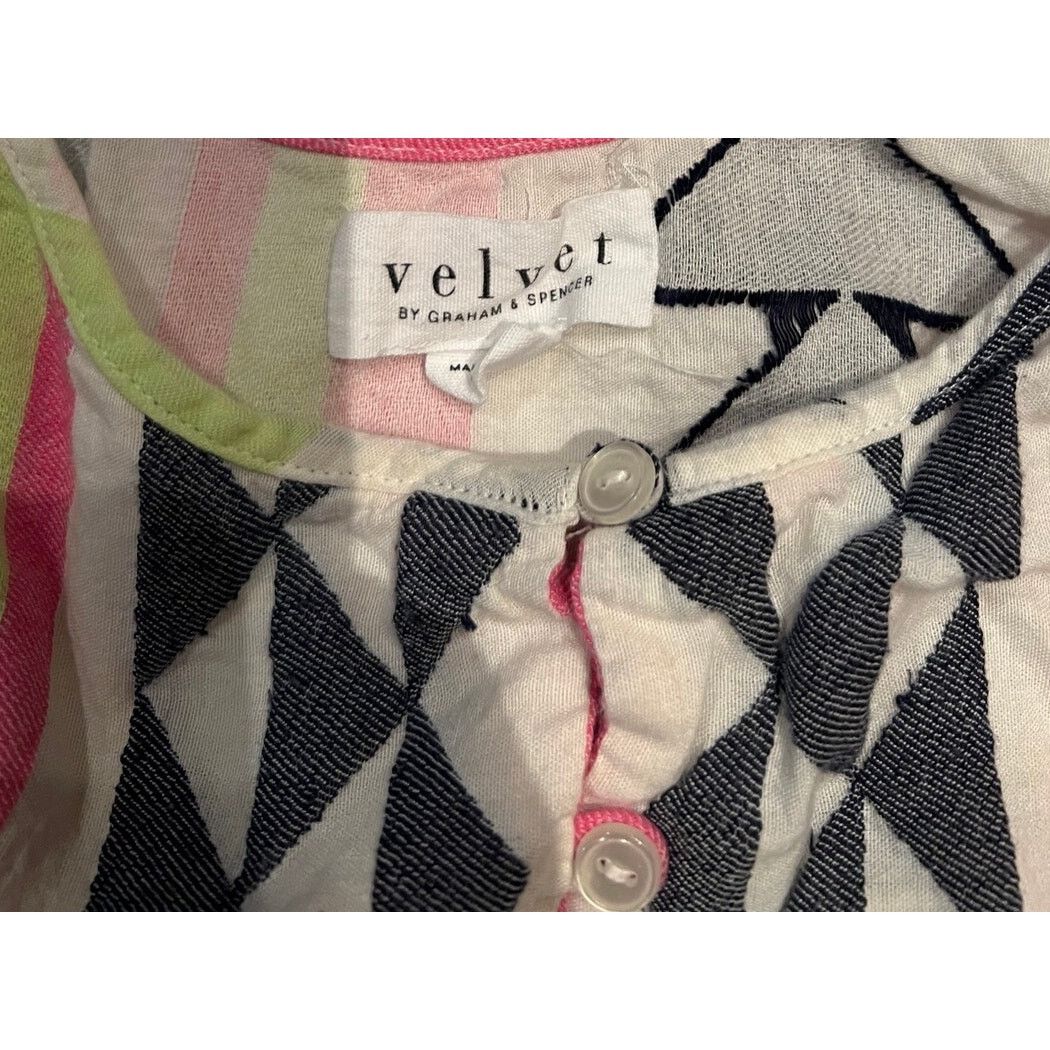 Velvet Velvet Graham & Spencer Large Neon & Black Geometric Dress Size L / US 10 / IT 46 - 2 Thumbnail