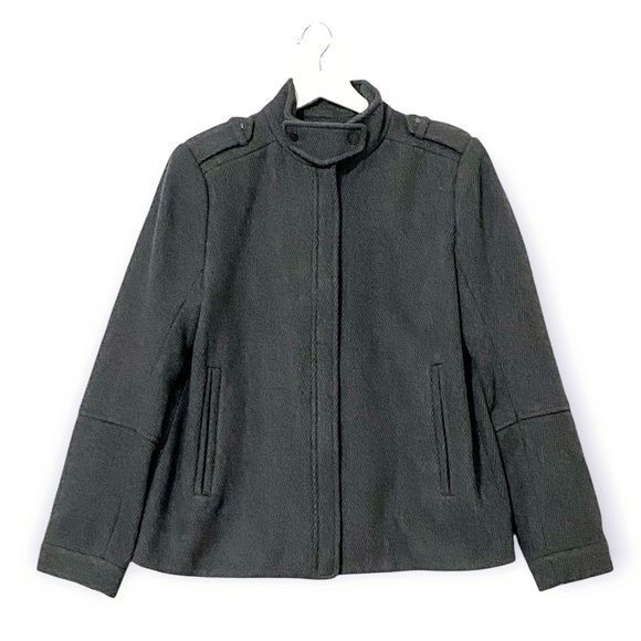 Vince Gray Wool Back Pleat Jacket/Coat  size 8