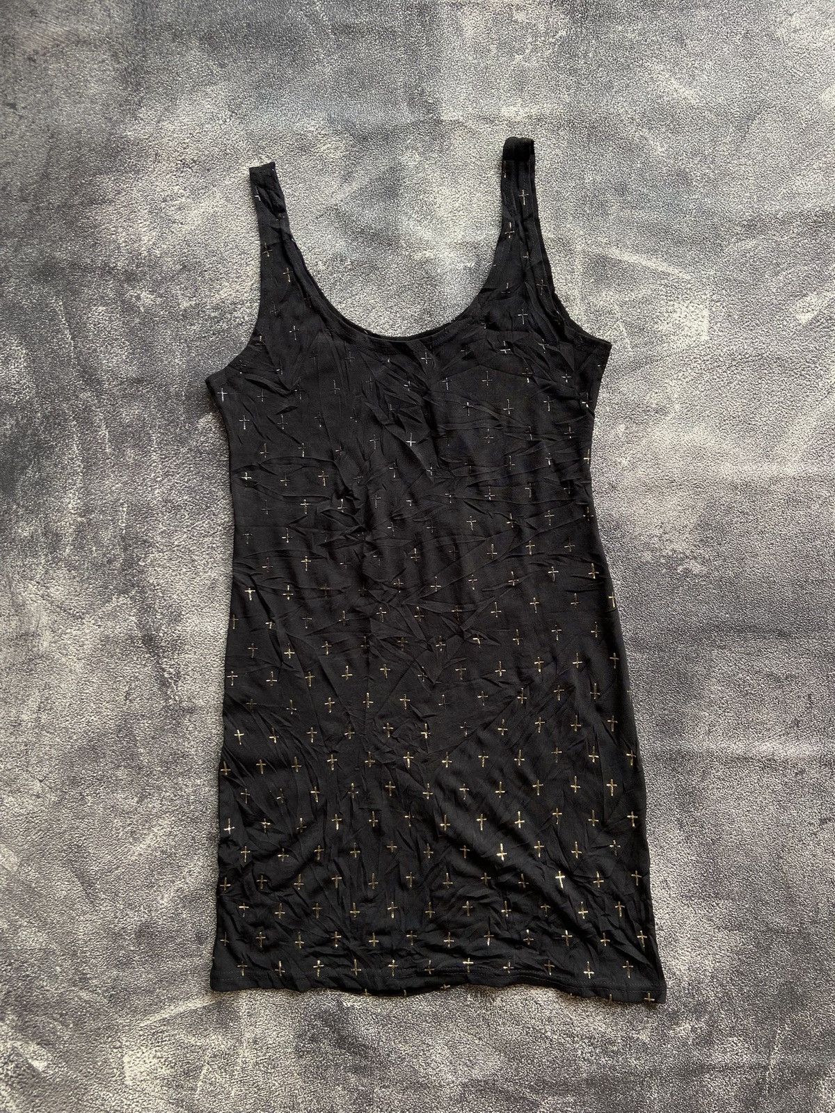 Hysteric Glamour Black Cross All Over Print Logo Tank Top Size US M / EU 48-50 / 2 - 5 Thumbnail