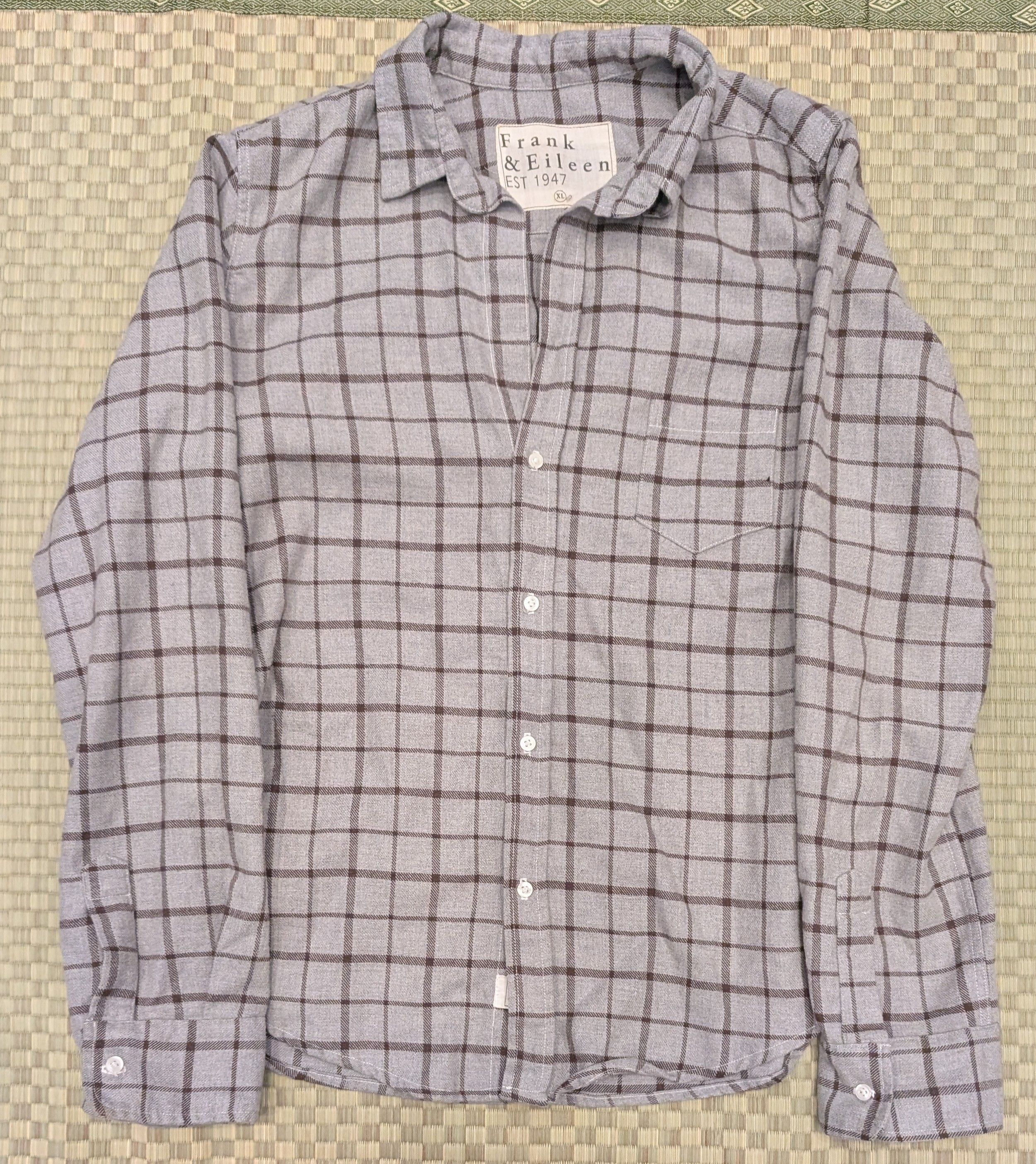 Frank & Eileen Barry 100% Cotton Check Shirt Made in USA