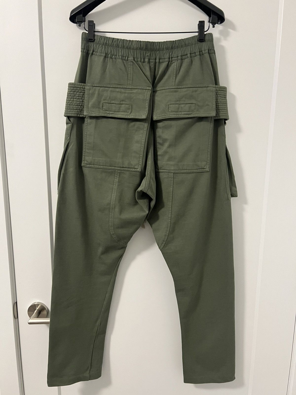 Rick Owens Drkshdw XS RIG Creatch Olive Army Green Cargo Joggers Sweatpants Size US 30 / EU 46 - 4 Thumbnail