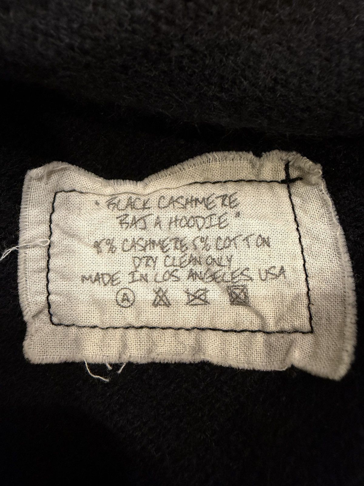 Greg Lauren Cashmere Baja Hoodie Black