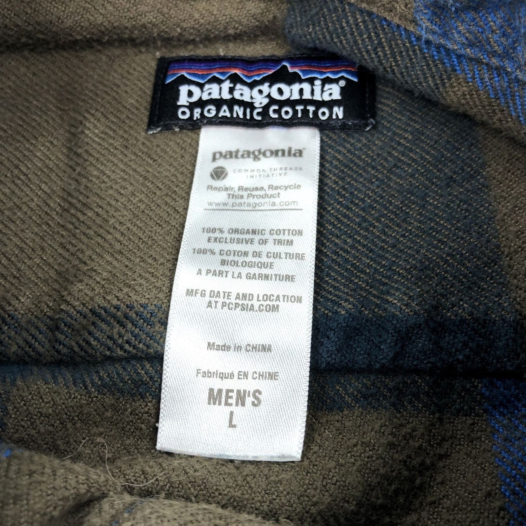Patagonia Patagonia Shirt Mens L Organic Cotton Fjord Flannel Brown Blue Plaid Button Down Size US L / EU 52-54 / 3 - 4 Thumbnail