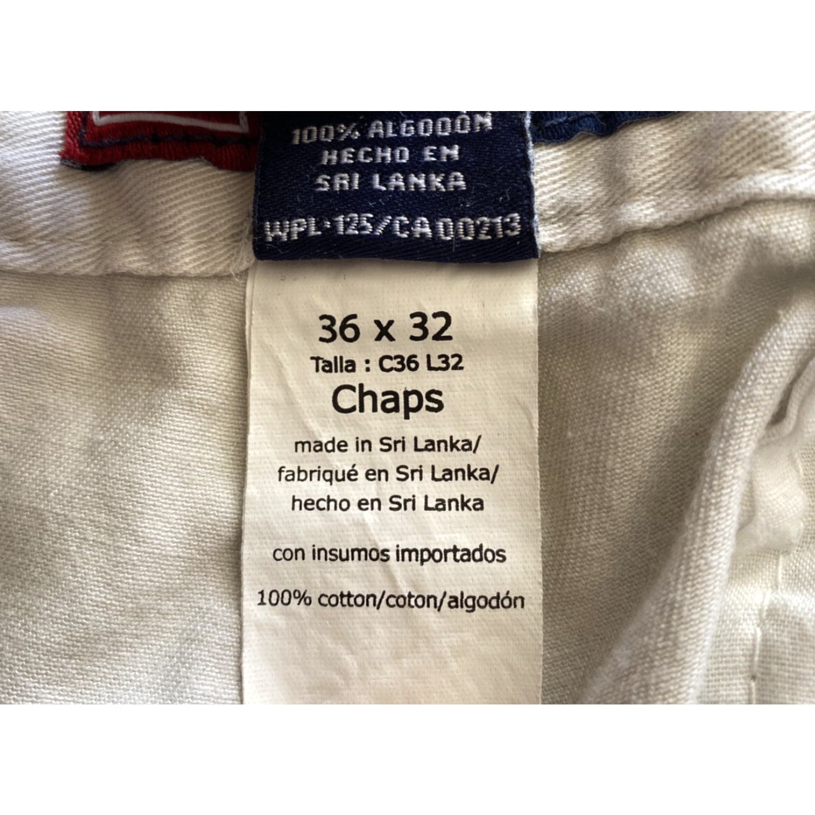 Chaps Chaps Chino Pants Men’s 36x32 Beige Regular Cotton Khakis Casual Pants Mens Beige 36 32 Inseam Size US 36 / EU 52 - 6 Thumbnail
