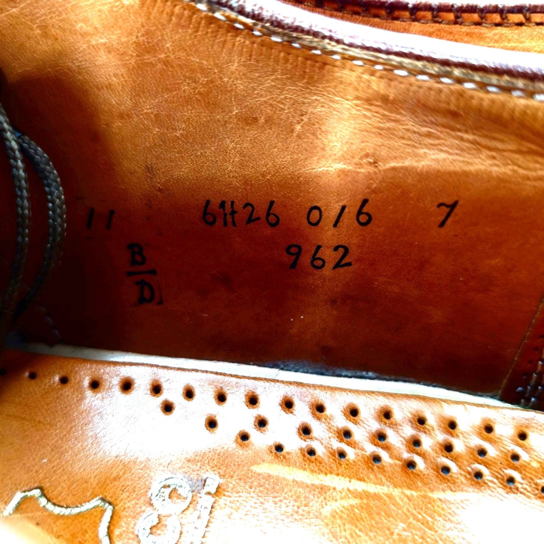 Alden Alden 962 Norwegian Front Blucher Burnished Tan Calf Leather Size US 11 / EU 44 - 8 Thumbnail