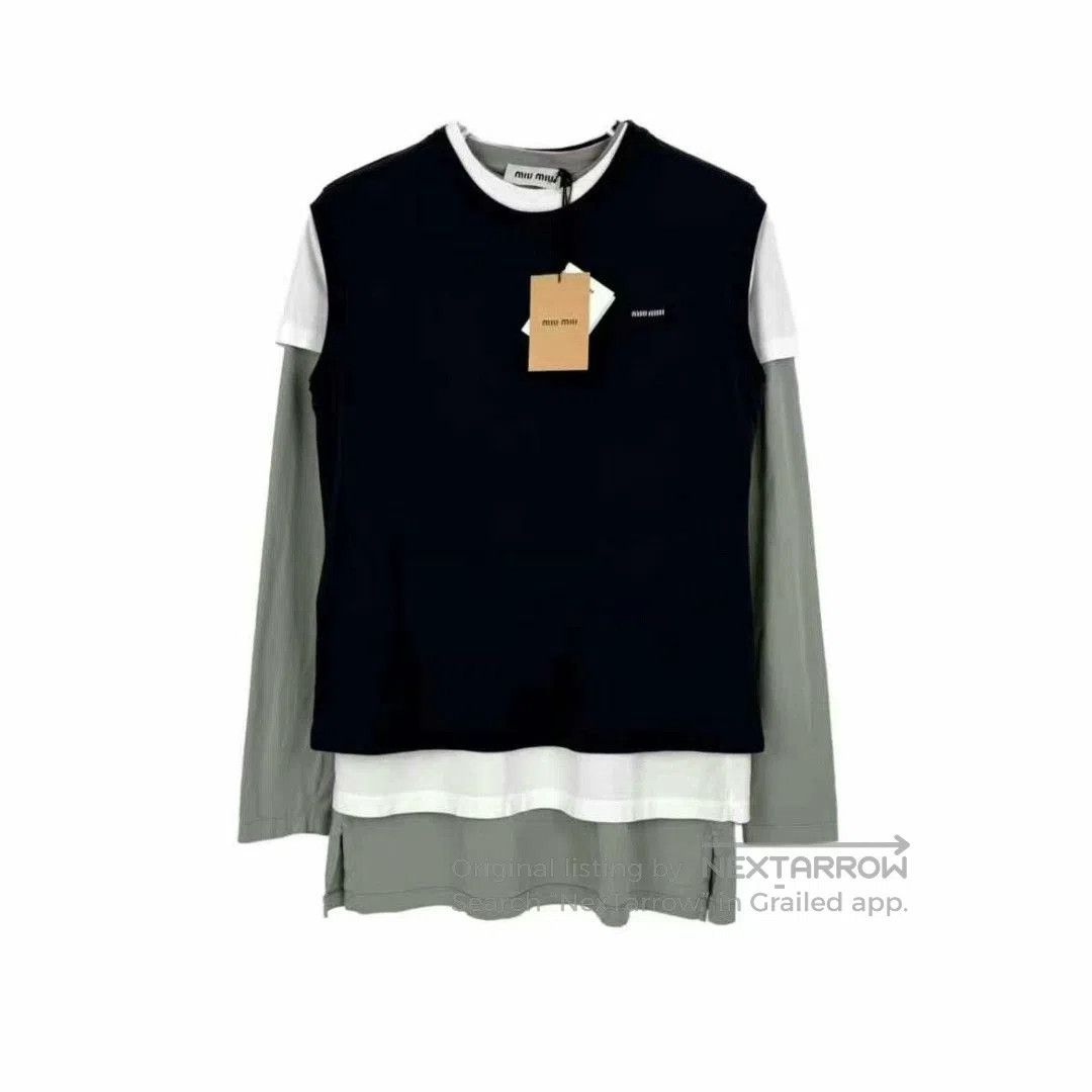 Miu Miu miu miu navy blue embroidered three-piece set. Size S / US 4 / IT 40 - 1 Thumbnail