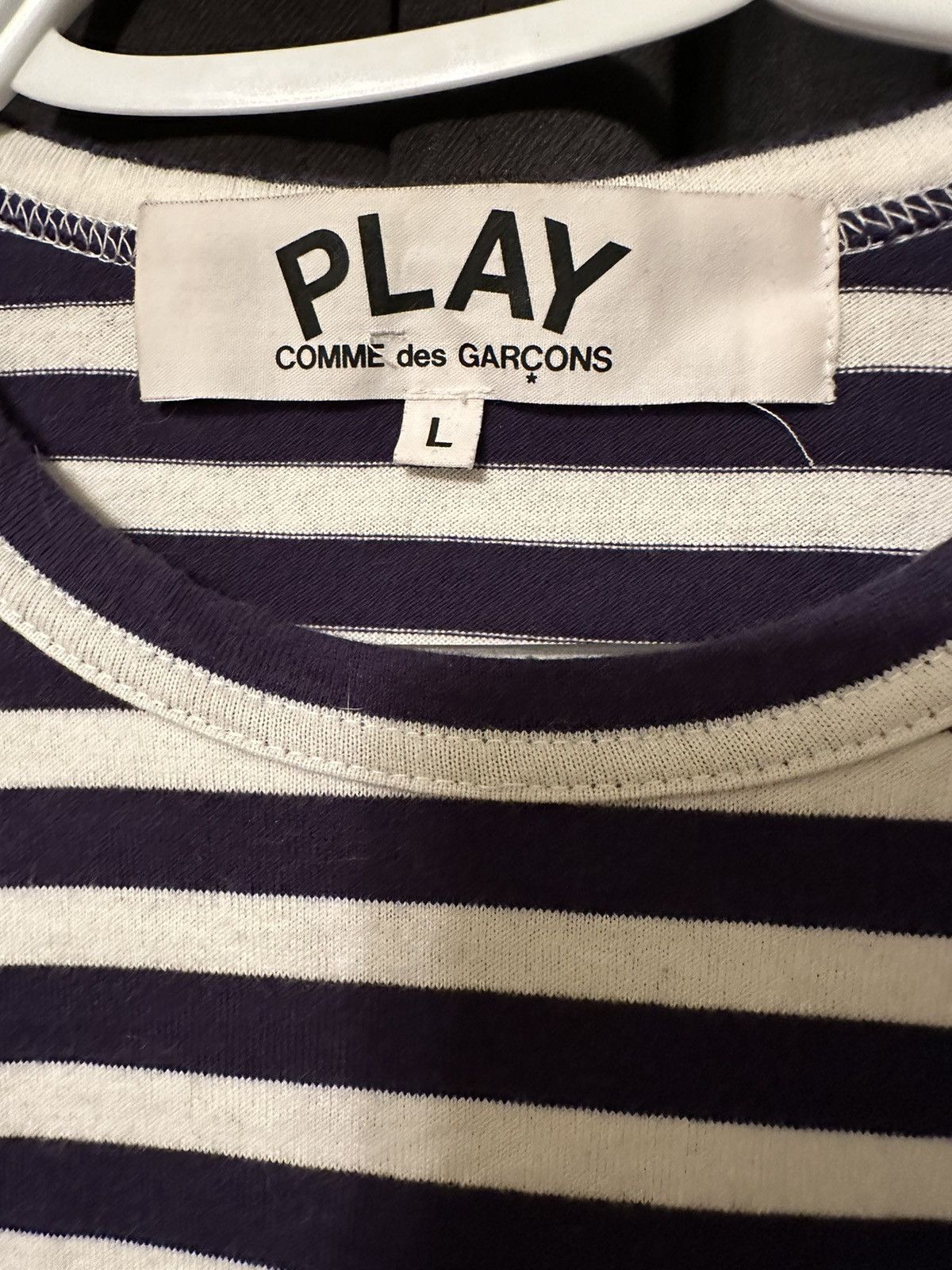 Comme des Garcons PLAY COMME Des Garcons Play Striped L/S Shirt Size US L / EU 52-54 / 3 - 3 Thumbnail