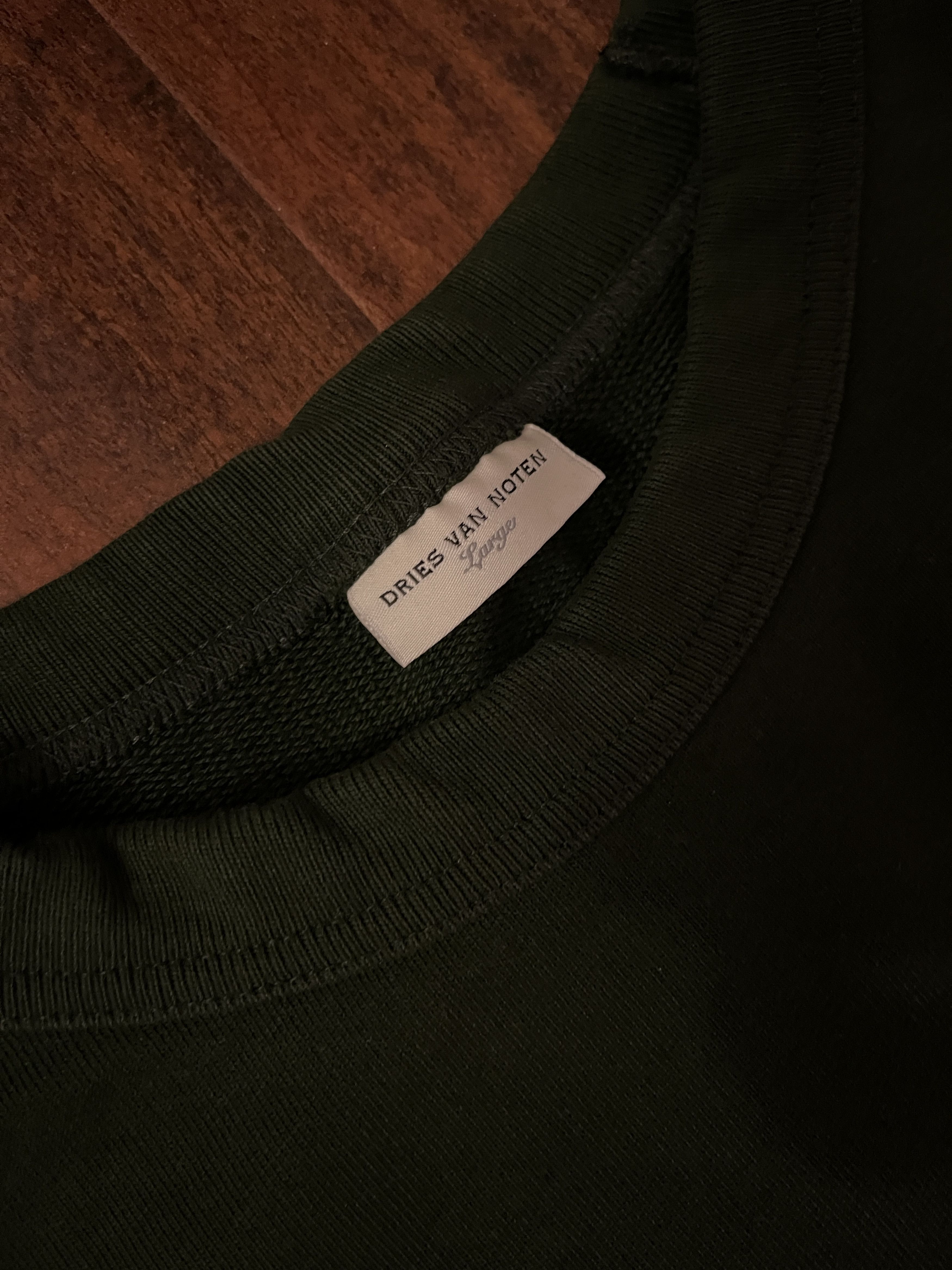 Dries Van Noten (LARGE) DRIES VAN NOTEN GREEN SWEATSHIRT Size US L / EU 52-54 / 3 - 3 Thumbnail