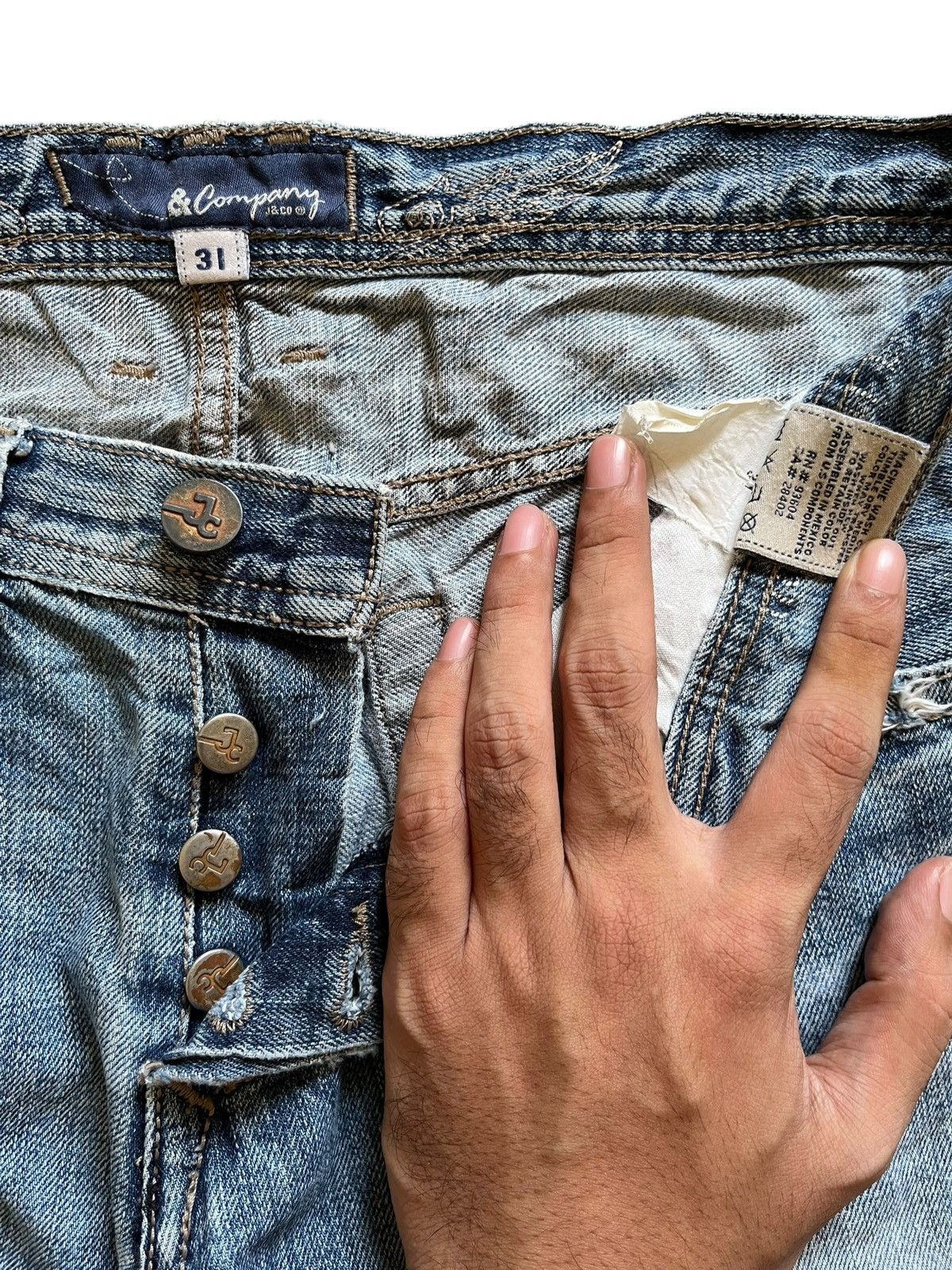 Japanese Brand Vintage Japanese Brand Loose Embellished Jean Shorts Jorts Size US 31 - 9 Thumbnail