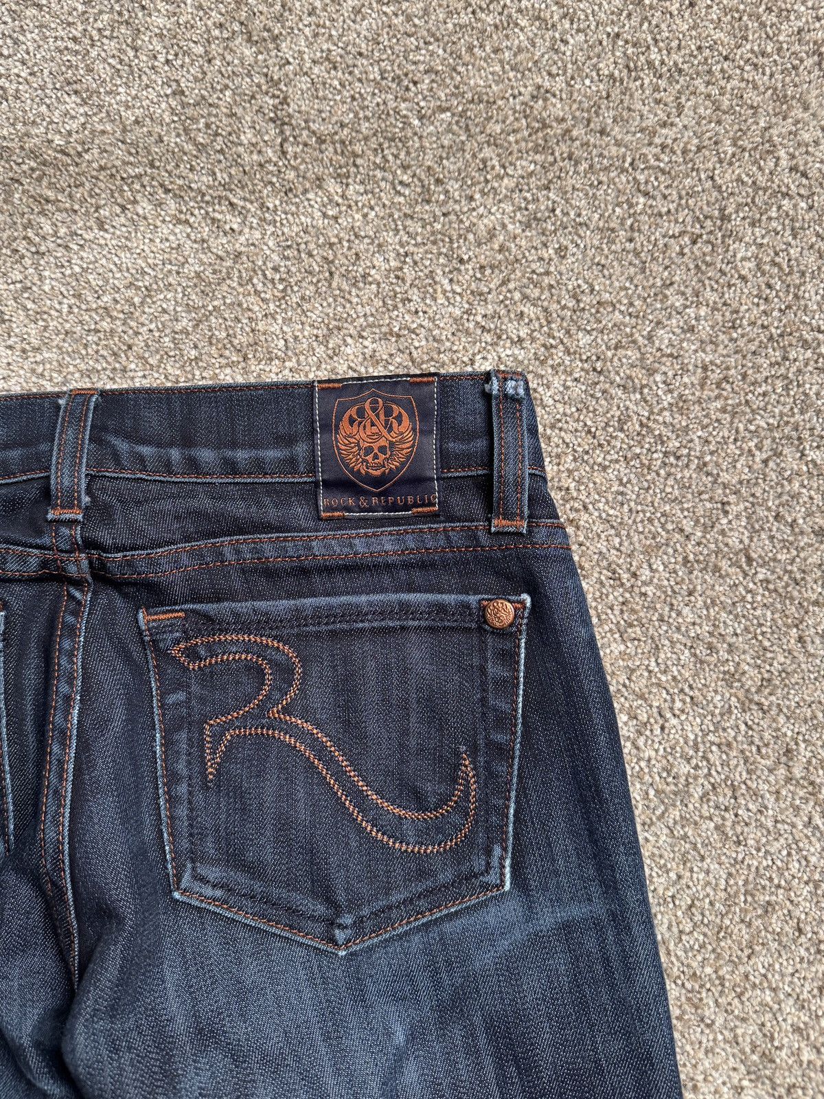 Rock & Republic ROCK REPUBLIC NDIGO BLUE SLIM CUT DENIM Size 28" / US 6 / IT 42 - 3 Thumbnail