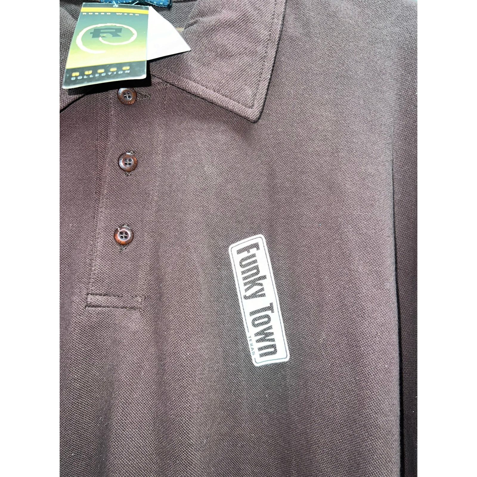 Vintage Vintage Russo Collection Polo Shirt Funky Town Texas 3XL Size US XXL / EU 58 / 5 - 3 Thumbnail