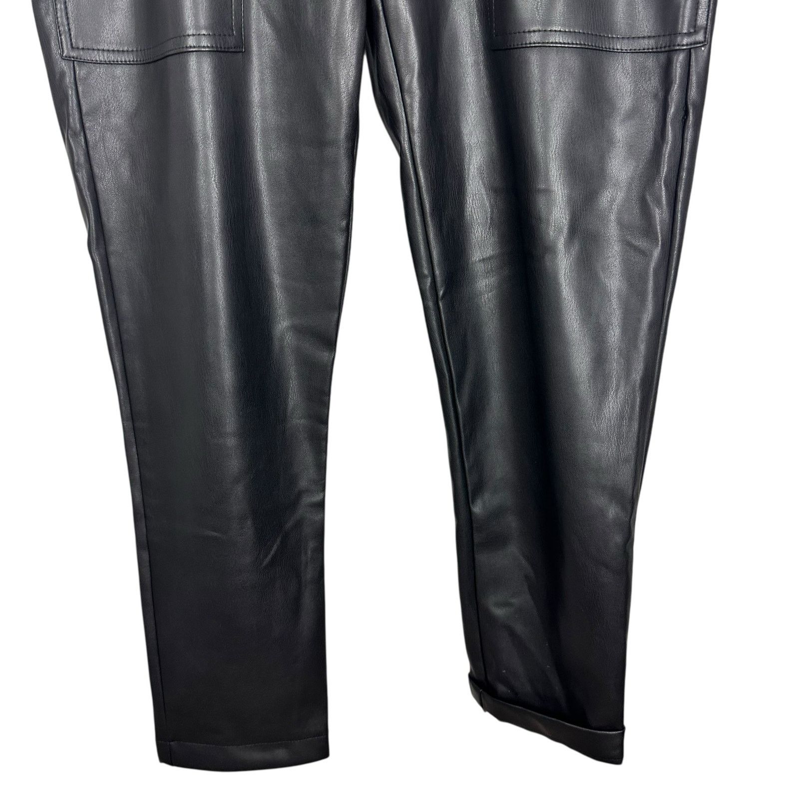 Young Fabulous & Broke Young Fabulous & Broke Faux Black Leather Trousers Sz XS Size 27" / US 4 / IT 40 - 7 Thumbnail