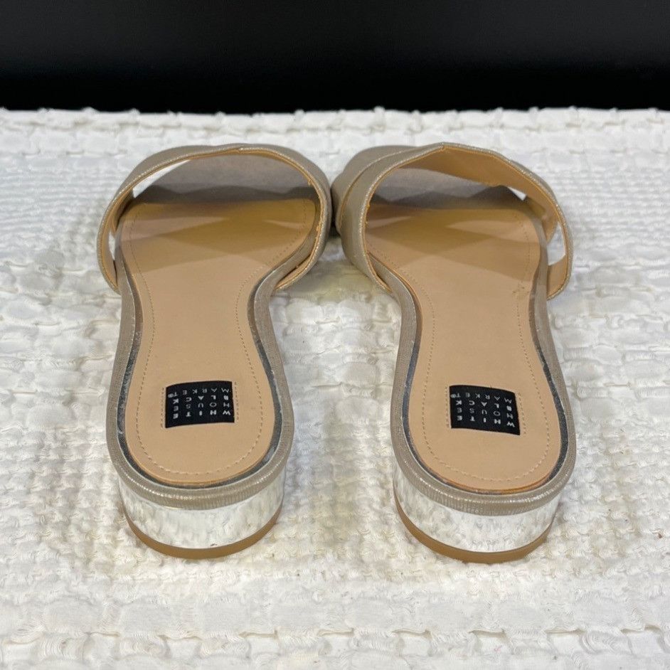 White House Black Market White House Black Market Women's Beige Shoes/Sandals Sz 9M S Size US 9 / IT 39 - 2 Thumbnail