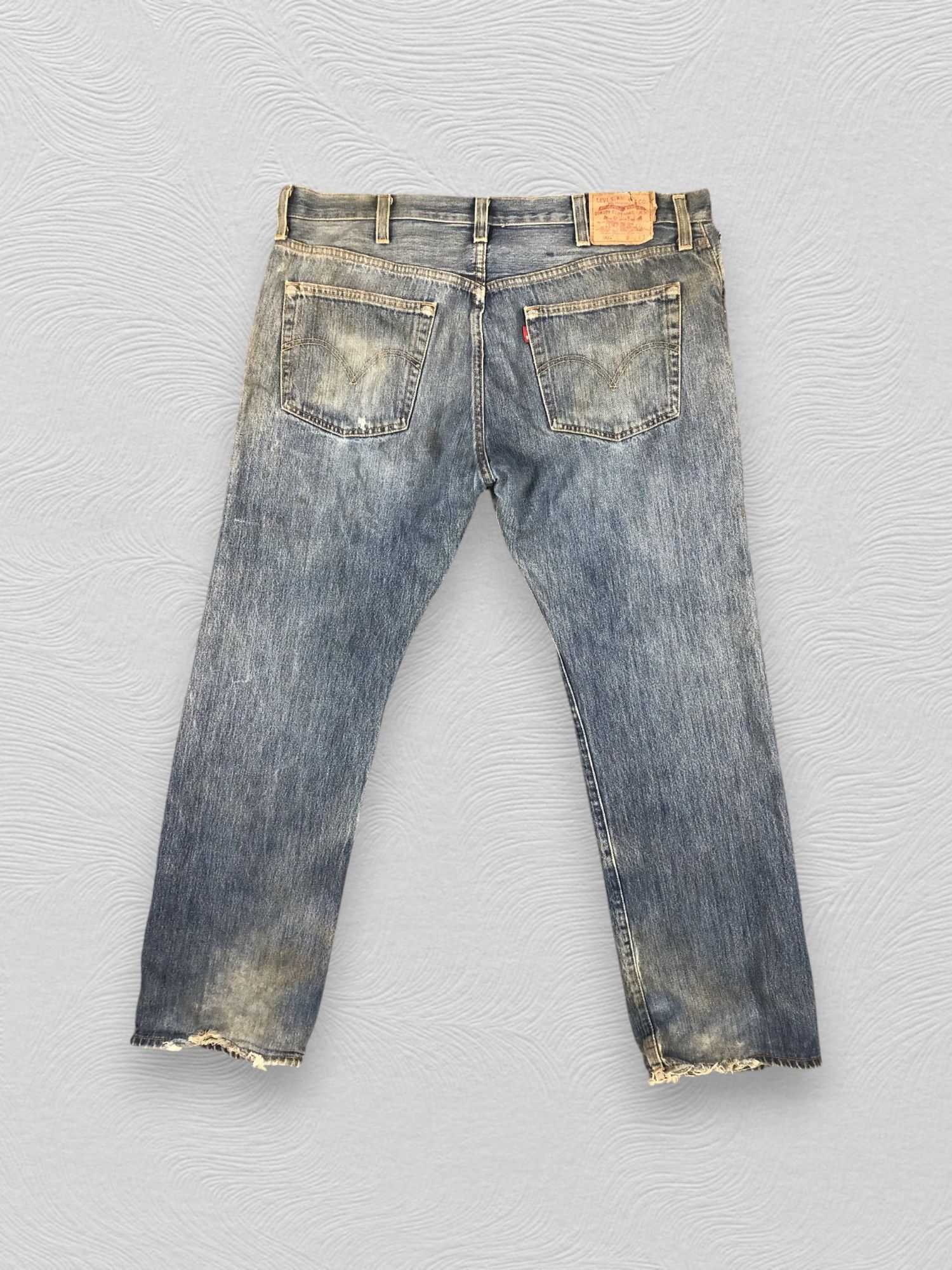 Levi's Ripped Blue Distressed Vintage Levi's 501 Denim -JN1148 Size US 41 - 2 Thumbnail